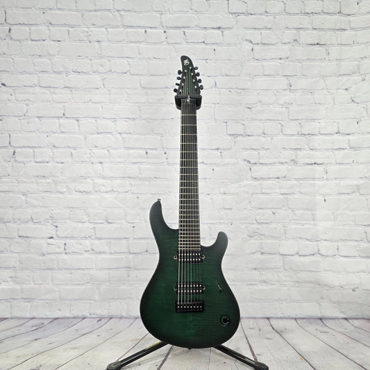 USED Mayones Regius PG8 8 String Baritone Electric Guitar Satin Emerald Green