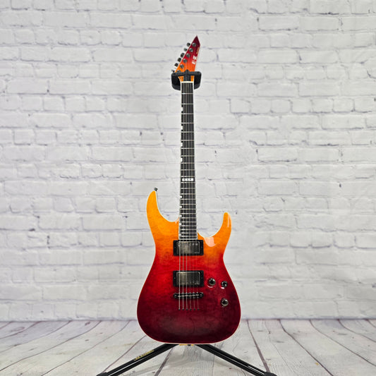 ESP E-II Horizon NT-II 6 String Electric Guitar Tiger Eye Amber Fade