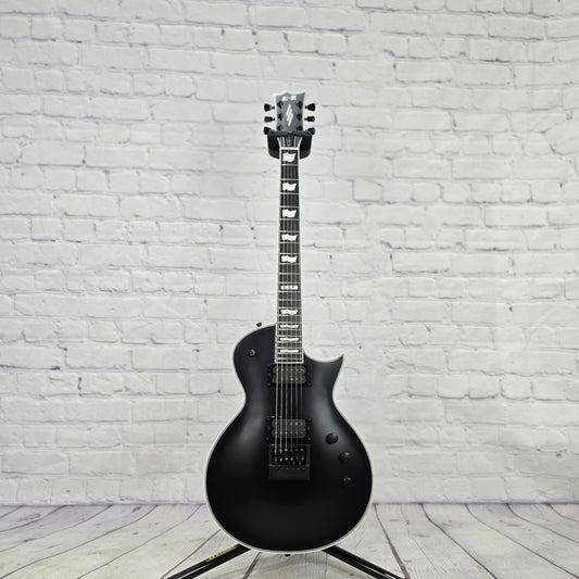 ESP E-II Eclipse EverTune 6 String Electric Guitar Black Satin