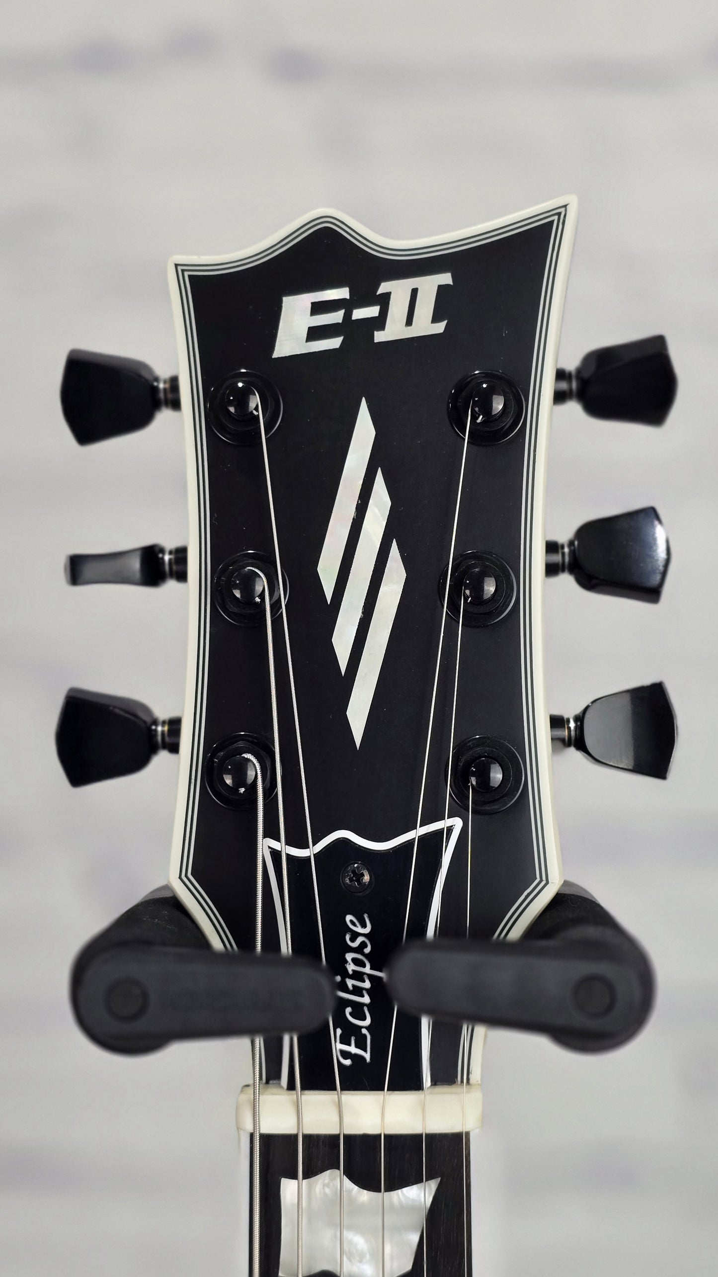 ESP E-II Eclipse EverTune 6 String Electric Guitar Black Satin