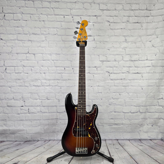 USED Fender American Professional II Precision Bass V 5 String Bass 3 Color Sunburst