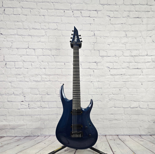 Balaguer Select Diablo Baritone 7 String Electric Guitar Gloss Metallic Blueberry