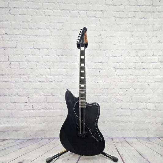 Balaguer Standard Growler Baritone 6 String Electric Guitar Rustic Black