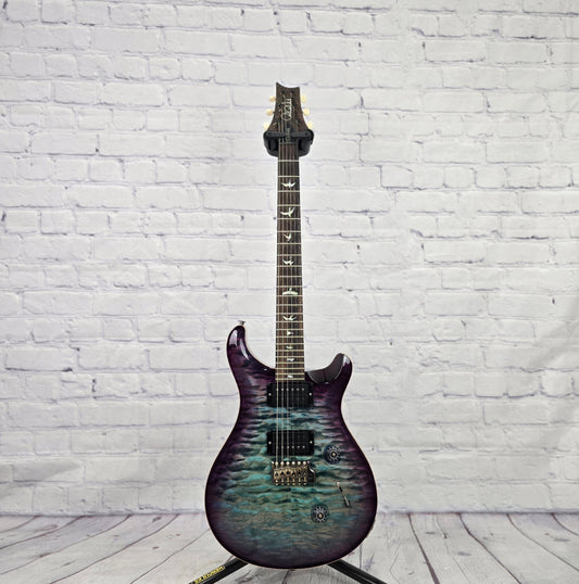 USED Paul Reed Smith PRS Custom 24 Quilt 10 Top Wood Library Electric Guitar Aquableaux Purpleburst