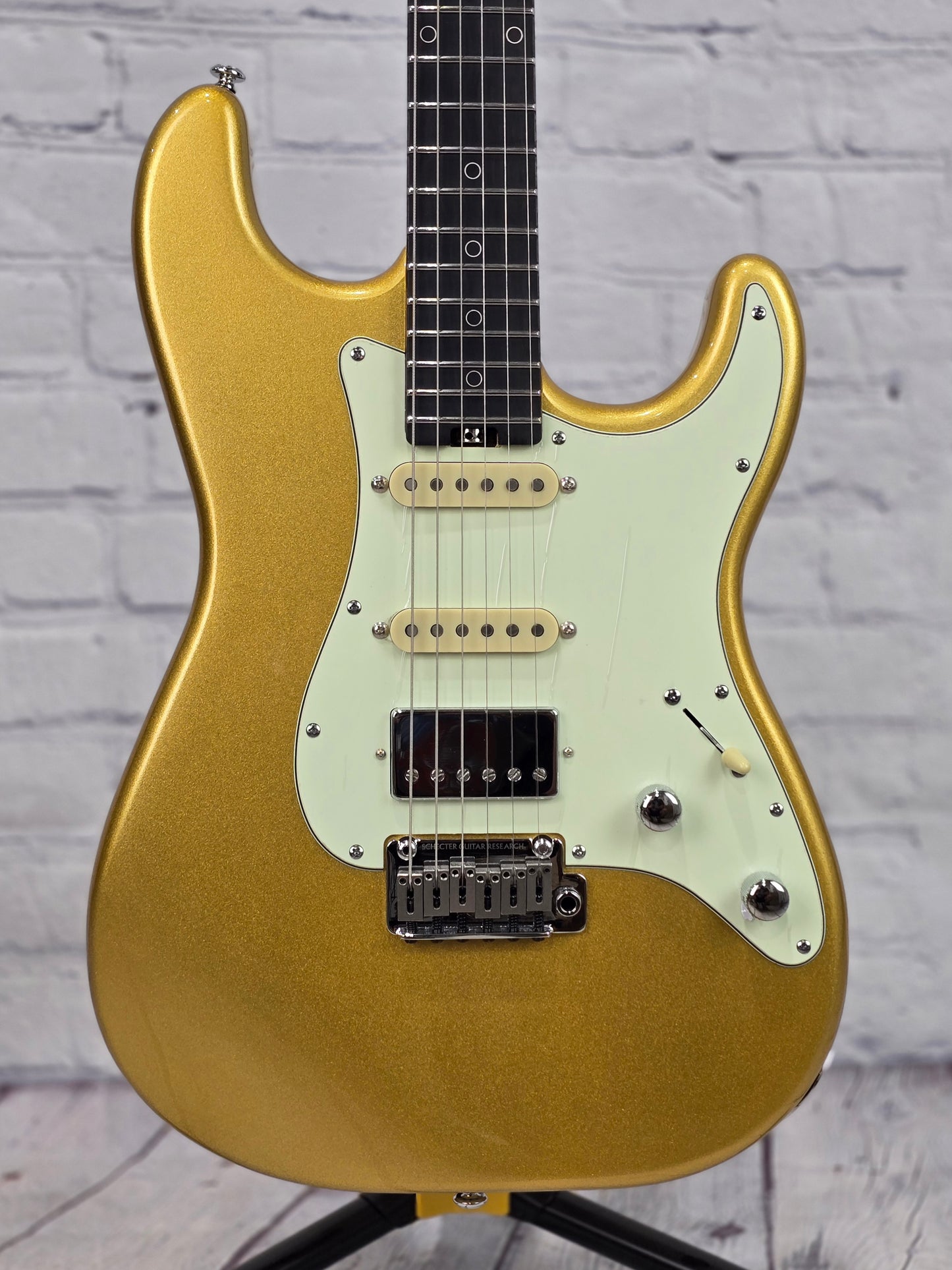 Schecter Nick Johnston Traditional HSS 10th Anniversary Electric Guitar Atomic Saffron SHC-1155