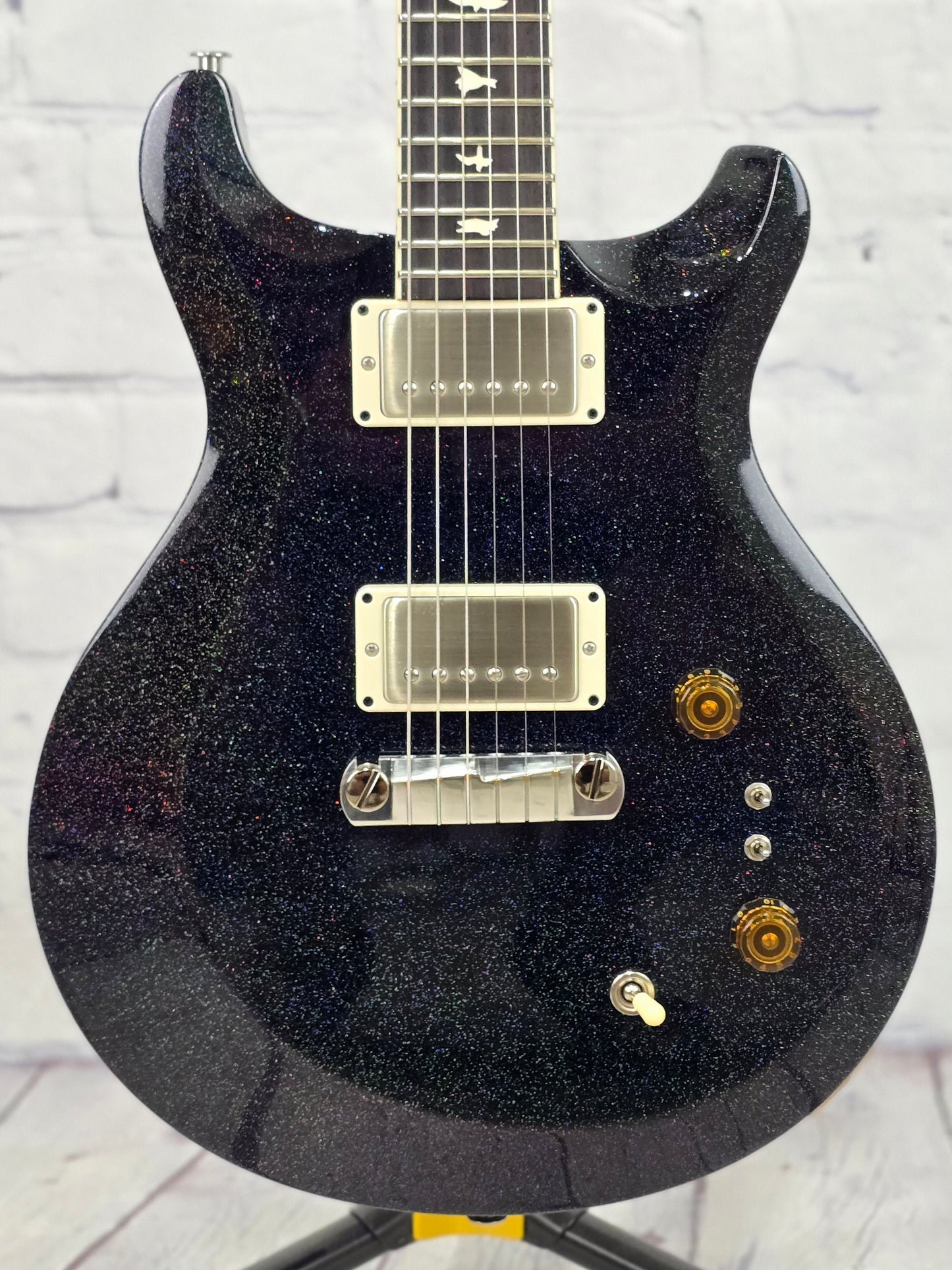 Paul Reed Smith PRS Guitars Mira 594 6 String Electric Guitar Black Rainbow Holoflake