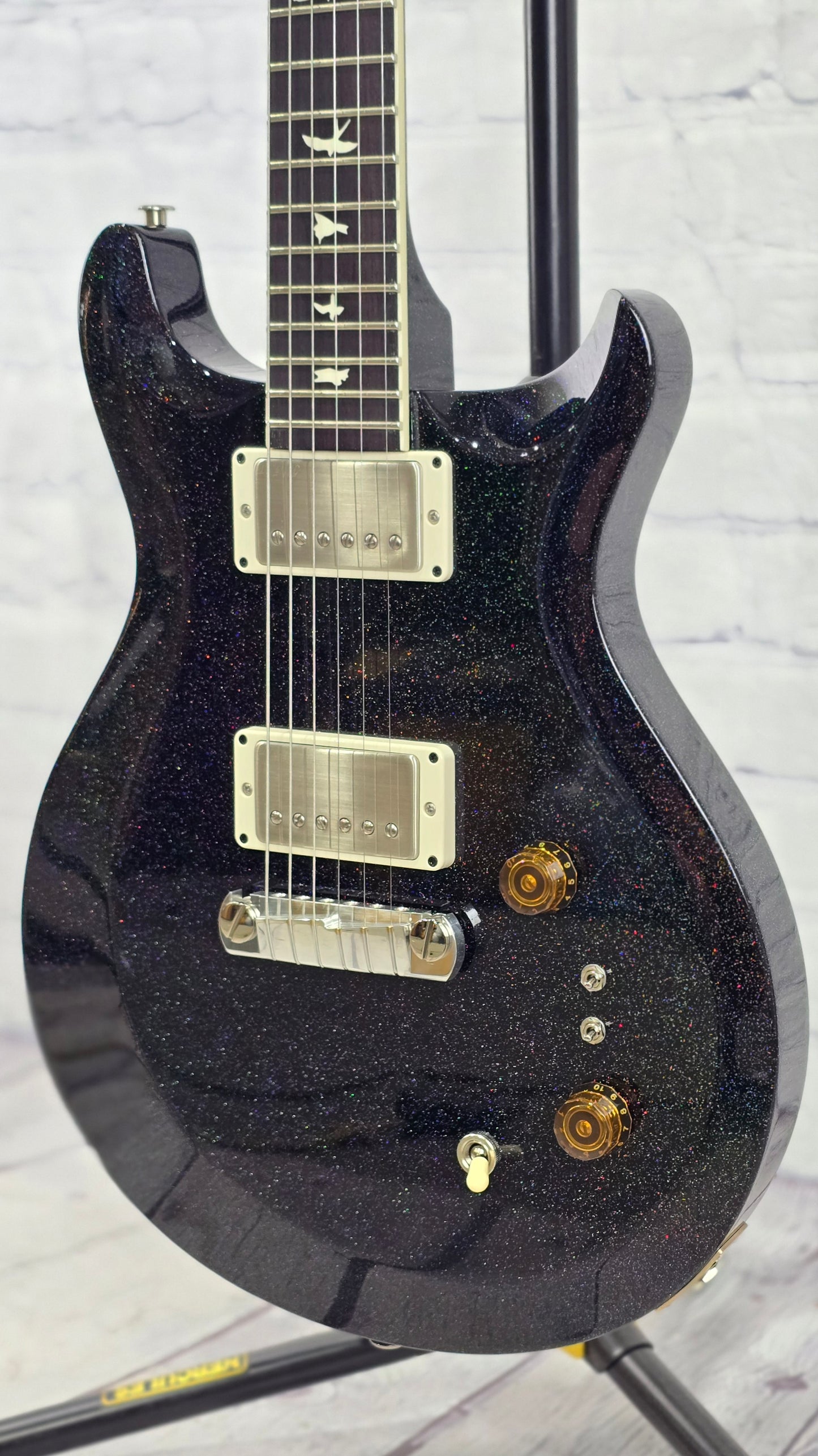 Paul Reed Smith PRS Guitars Mira 594 6 String Electric Guitar Black Rainbow Holoflake