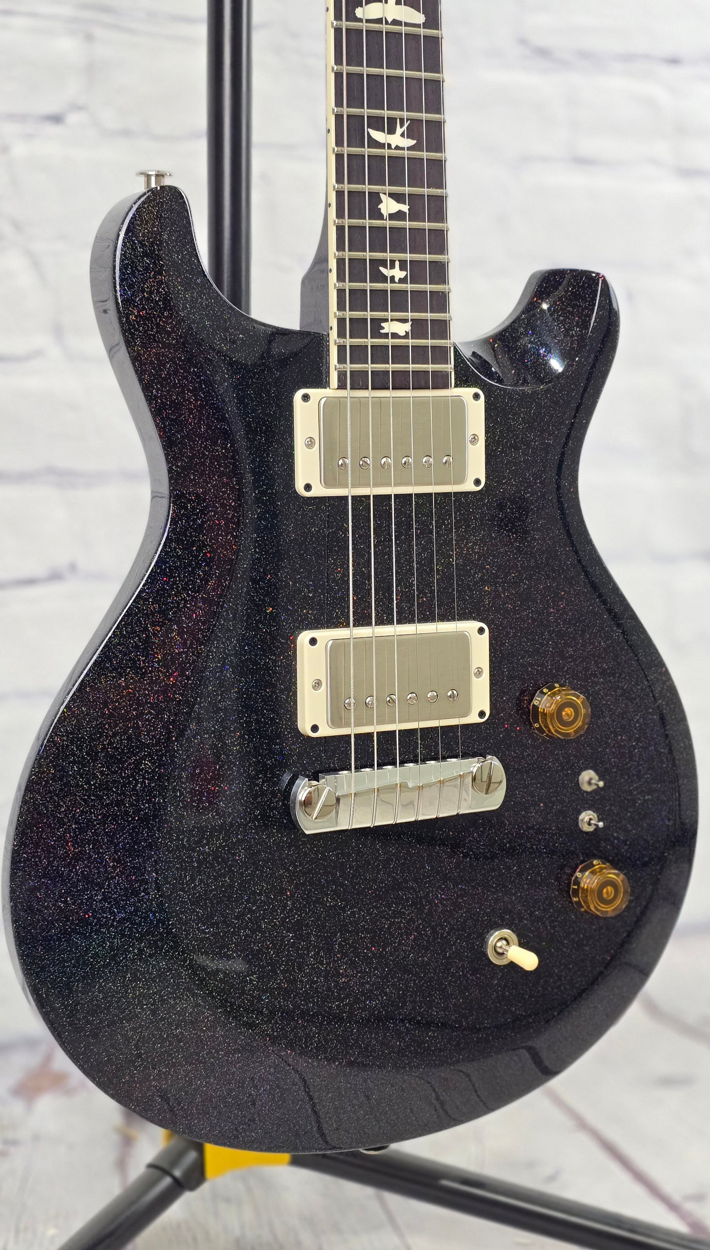 Paul Reed Smith PRS Guitars Mira 594 6 String Electric Guitar Black Rainbow Holoflake