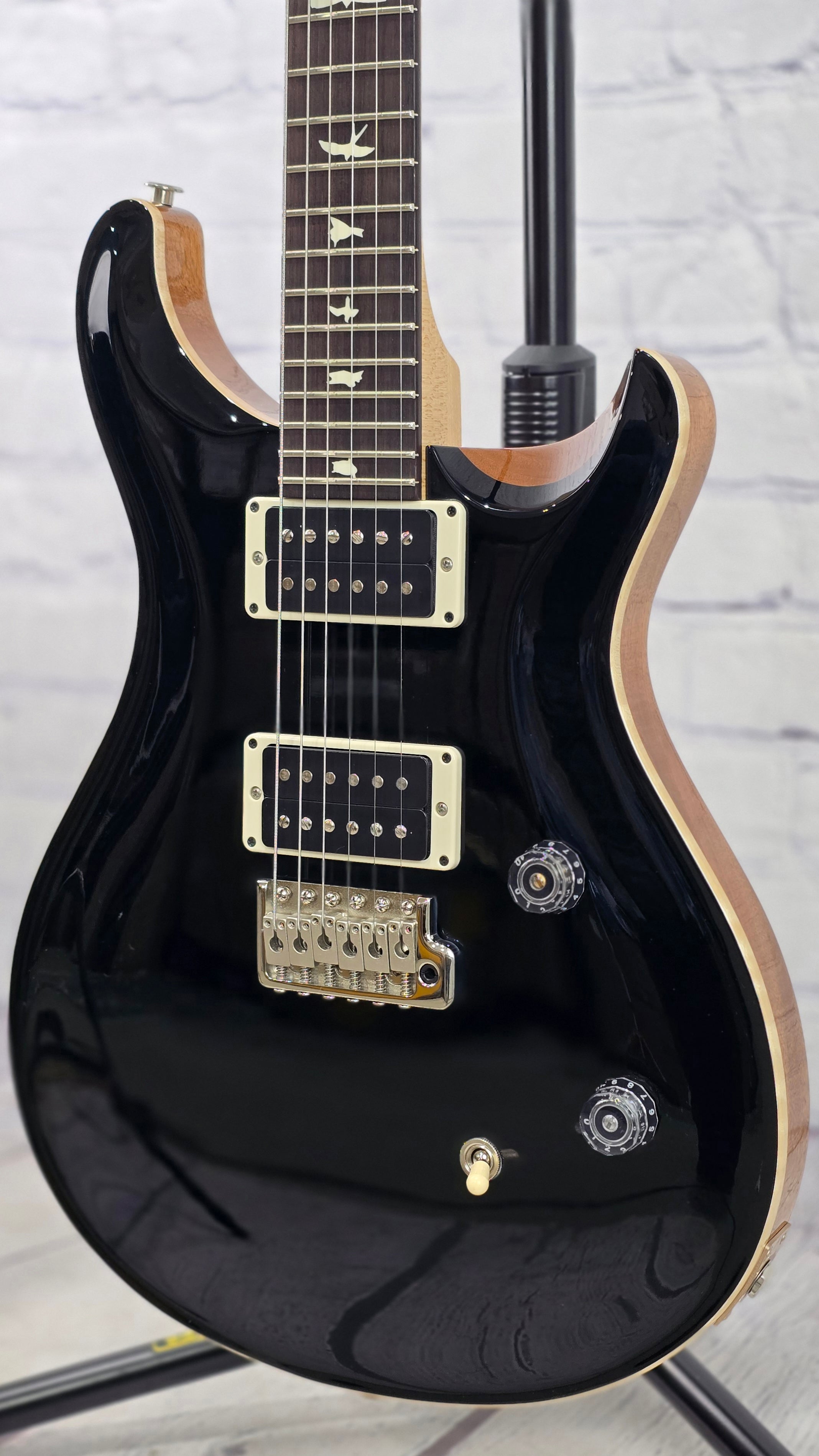 Paul Reed Smith PRS CE24 Electric Guitar Gloss Black Natural Back