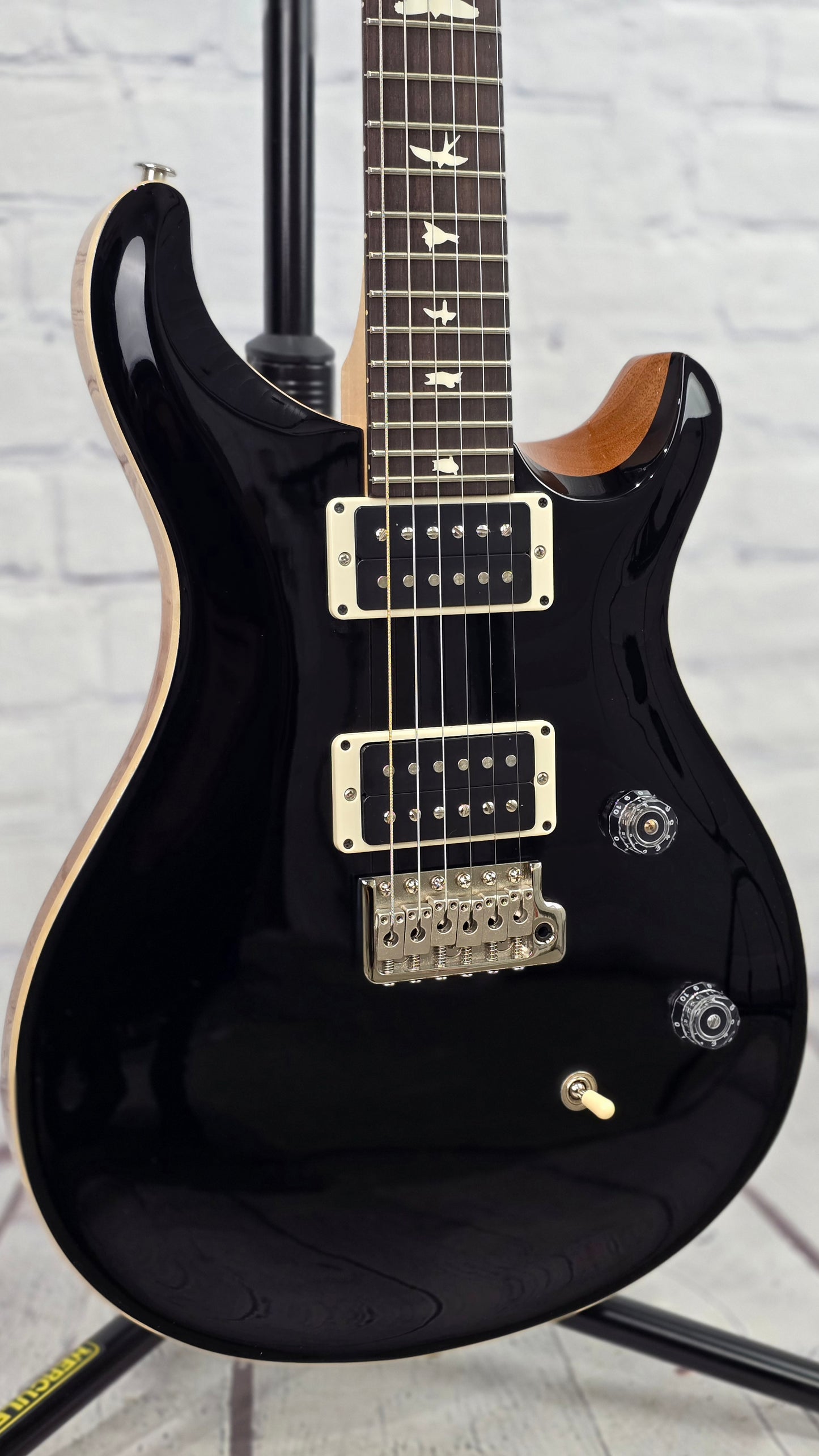 Paul Reed Smith PRS CE24 Electric Guitar Gloss Black Natural Back