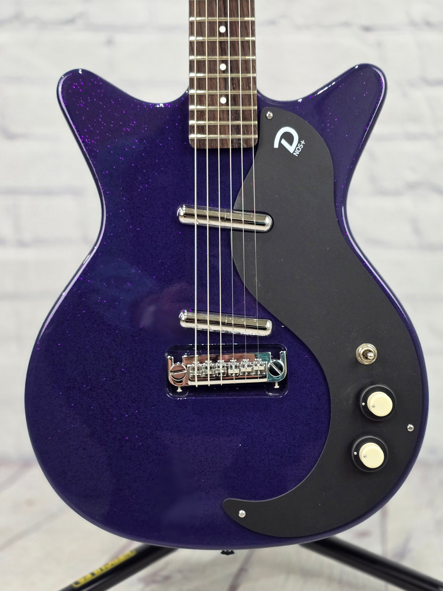 Danelectro 59 NOS+ Blackout 6 String Electric Guitar Purple Metalflake