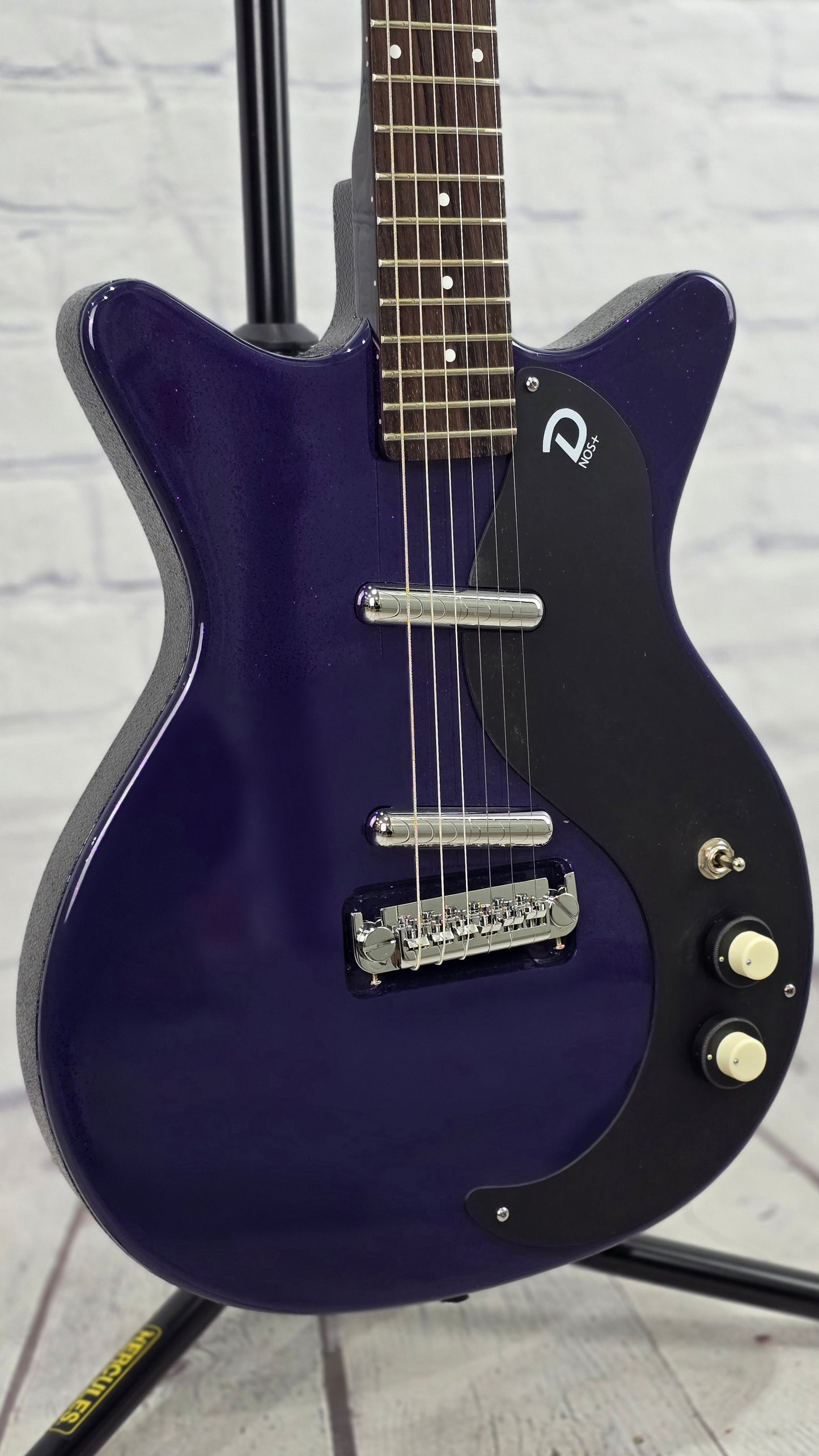 Danelectro 59 NOS+ Blackout 6 String Electric Guitar Purple Metalflake