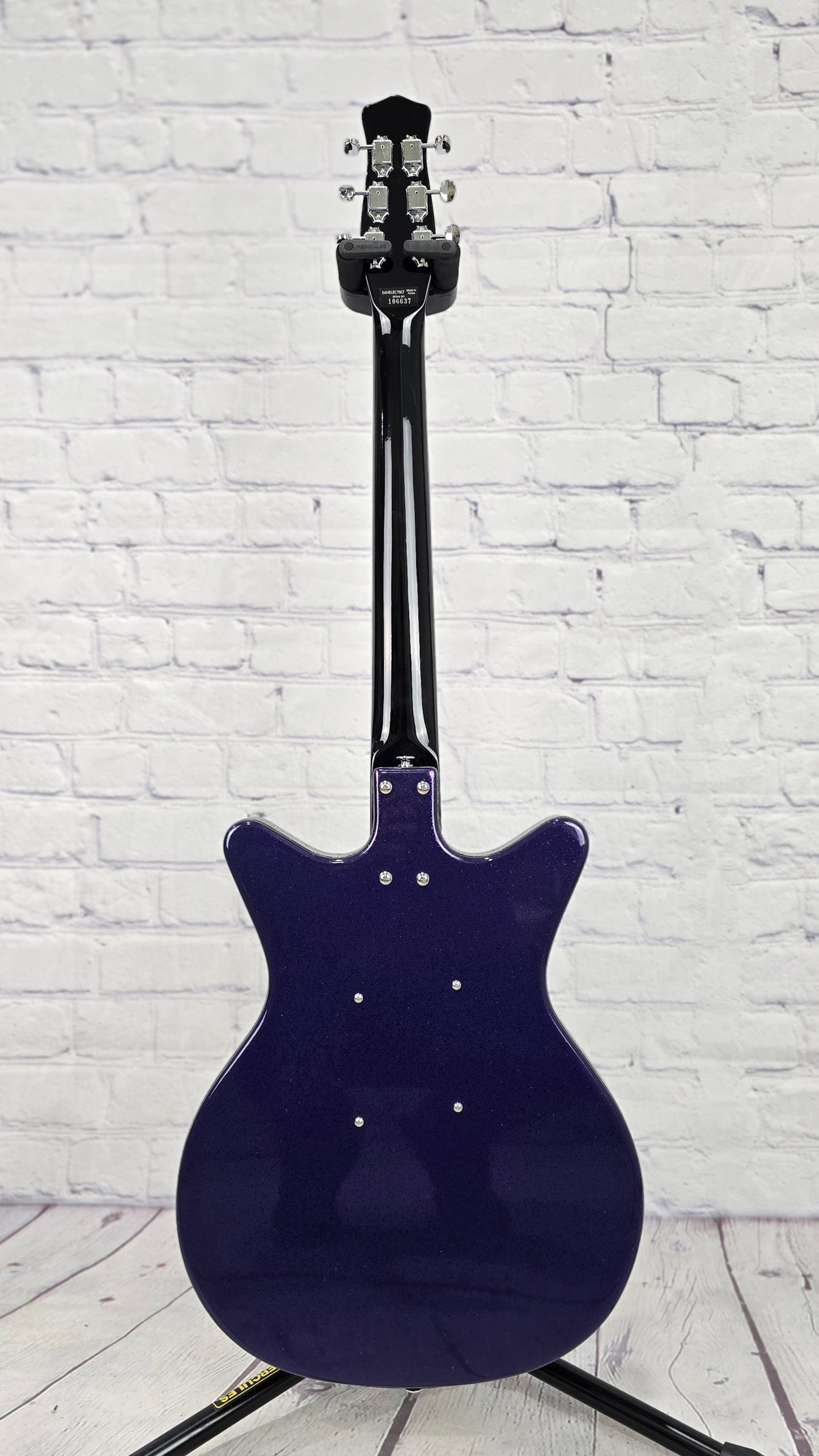 Danelectro 59 NOS+ Blackout 6 String Electric Guitar Purple Metalflake