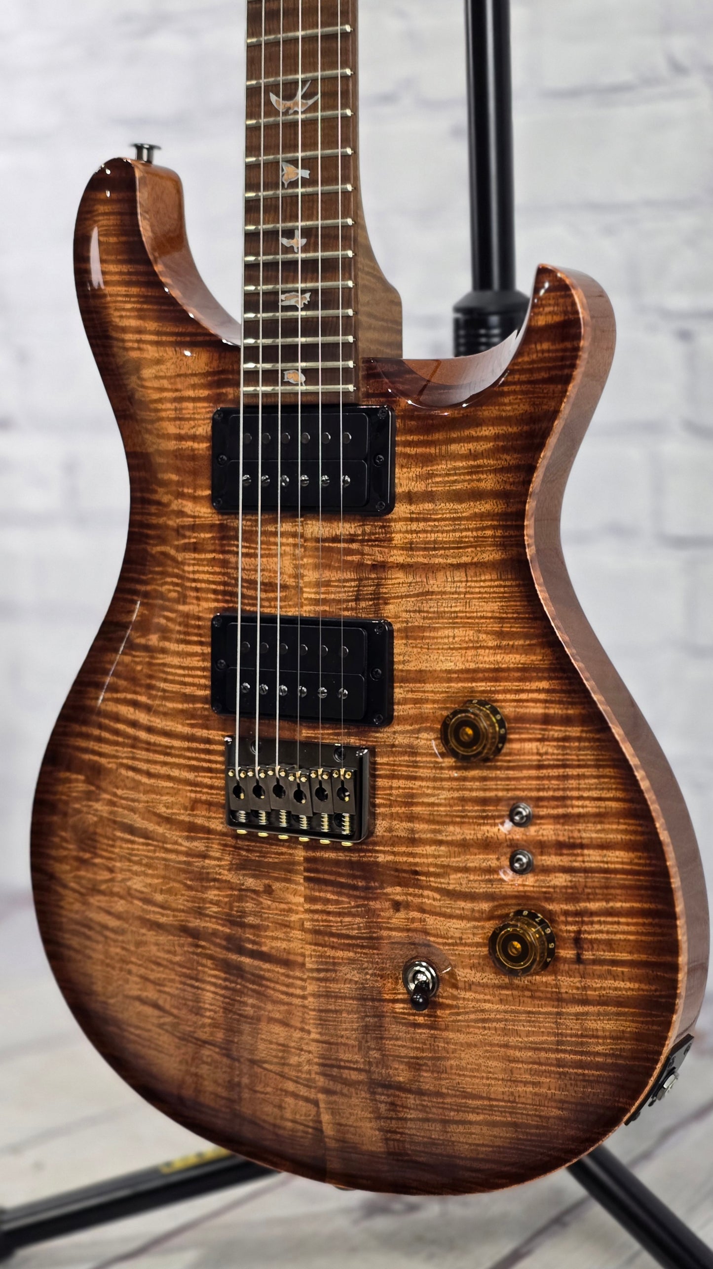 Paul Reed Smith PRS Guitars Private Stock Custom 24-08 Hardtail Koa 6 String Electric Guitar Natural Light Smokeburst