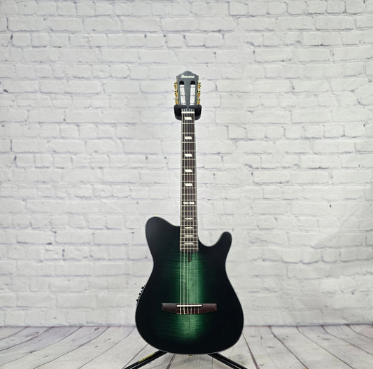 Ibanez FRH20FMN DGL 6 String Classical Electric Acoustic Guitar Dark Emerald Low Gloss
