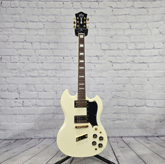 Guild Polara Kim Thayil Signature 6 String Electric Guitar Vintage White