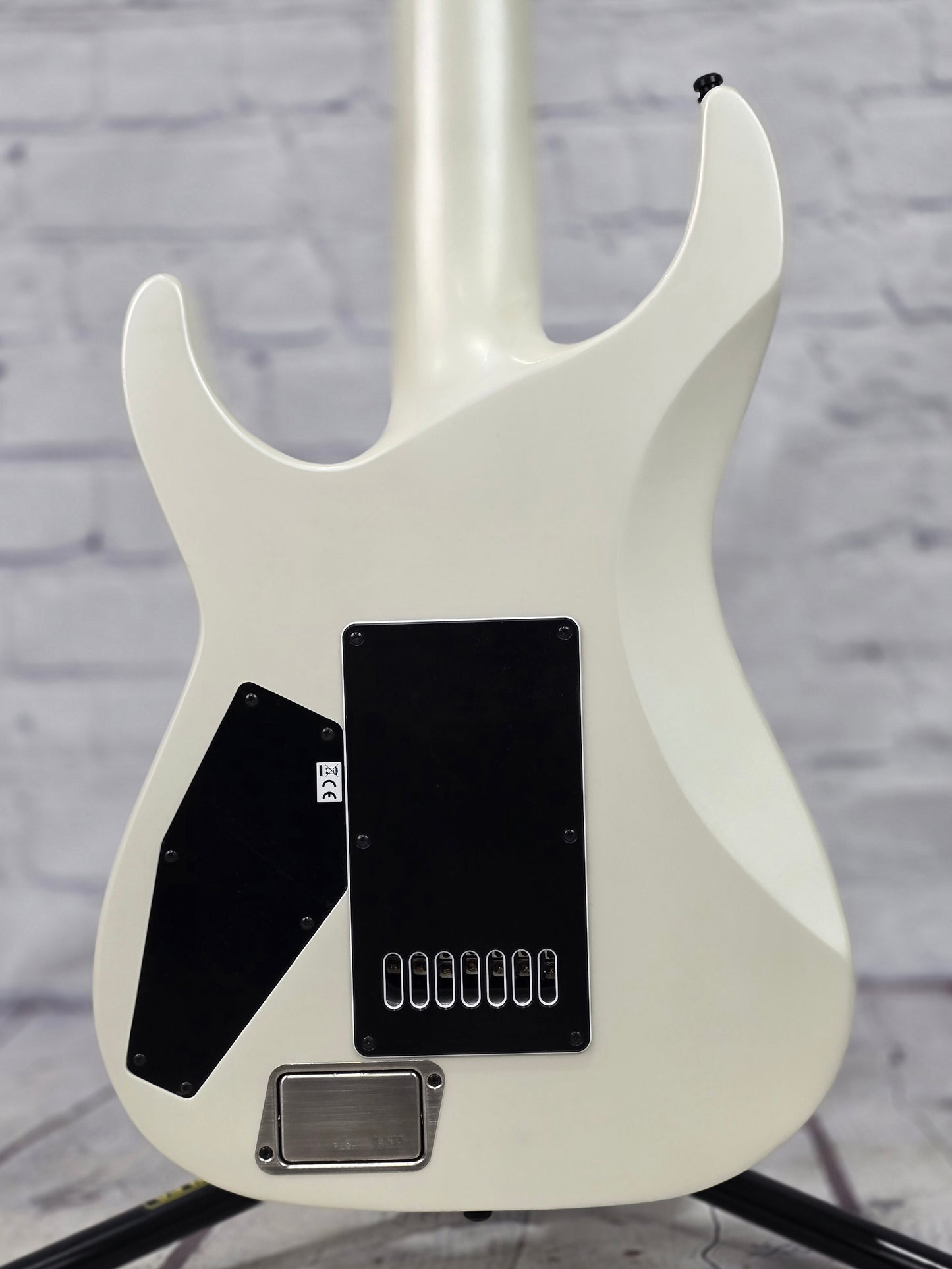 ESP E-II M-II7B ET 7 String Baritone Electric Guitar Pearl White EIIMII7BETPW