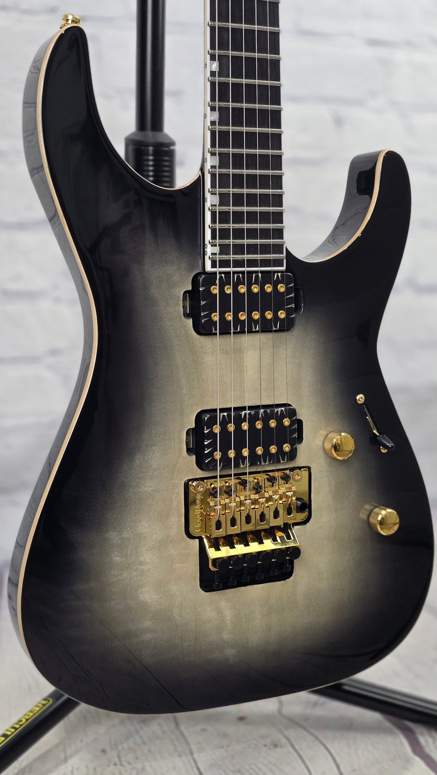 ESP E-II M-II QM 6 String Electric Guitar Black Natural Burst EIIMIIQMBLKNB