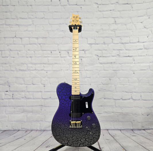Paul Reed Smith PRS NF53 Satin 6 String Electric Guitar "Sprayer's Choice" Blueberry Silver Metallic Fade Crackle