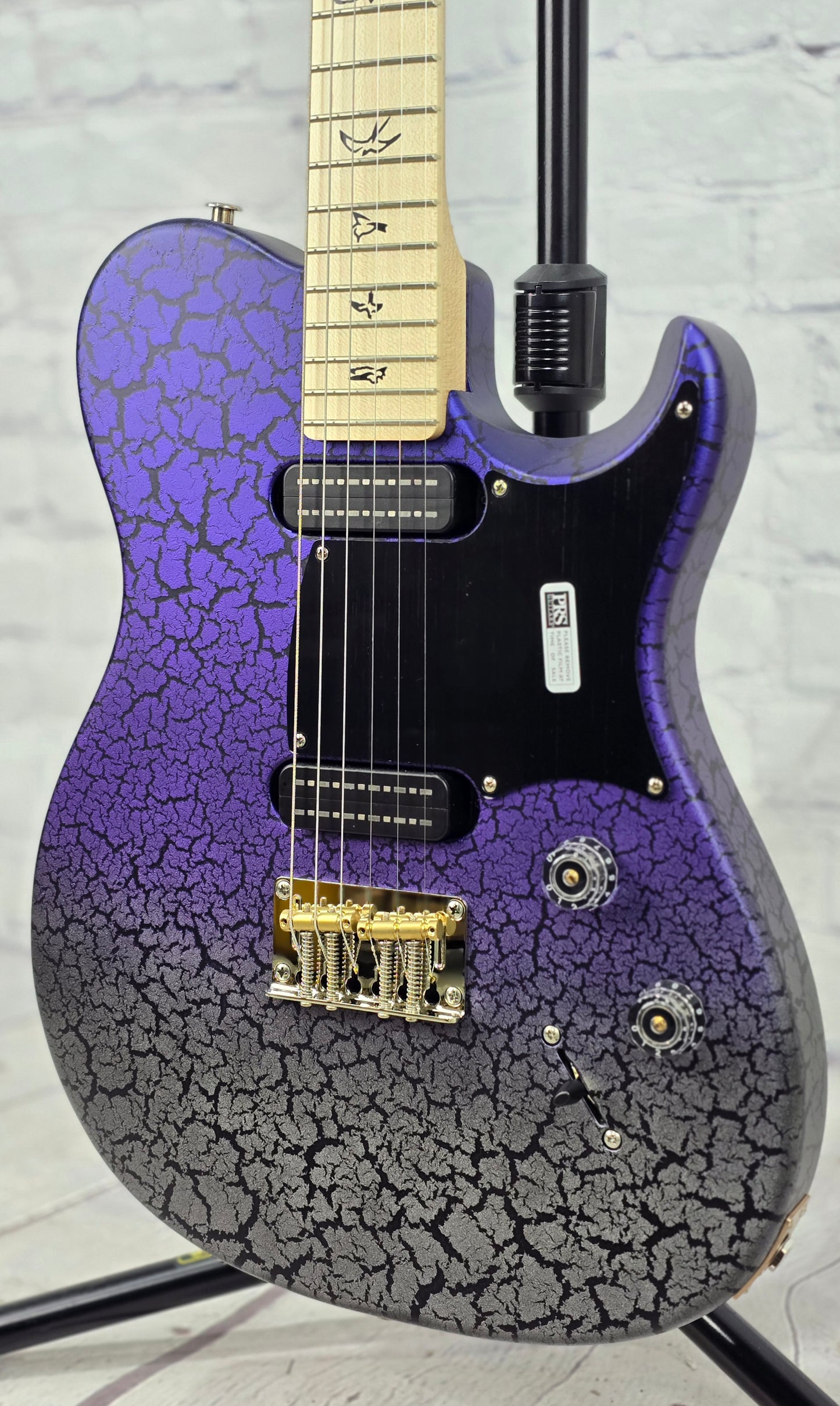 Paul Reed Smith PRS NF53 Satin 6 String Electric Guitar "Sprayer's Choice" Blueberry Silver Metallic Fade Crackle