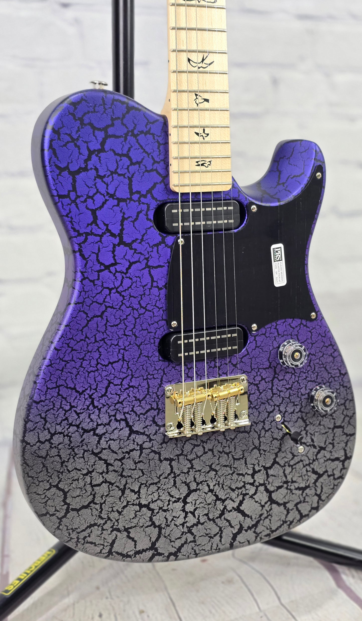 Paul Reed Smith PRS NF53 Satin 6 String Electric Guitar "Sprayer's Choice" Blueberry Silver Metallic Fade Crackle