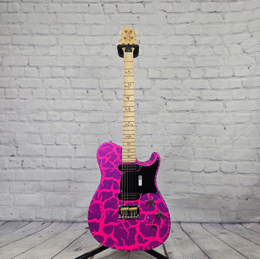 Paul Reed Smith PRS NF53 Satin 6 String Electric Guitar "Sprayer's Choice" Neon Pink Purple Crackle