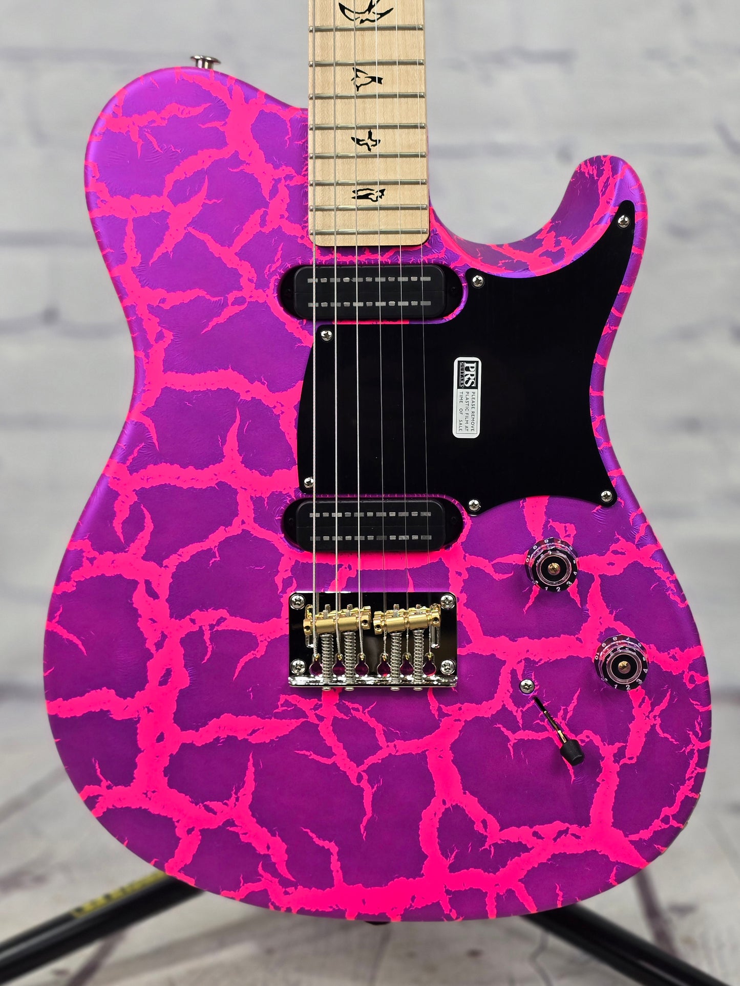 Paul Reed Smith PRS NF53 Satin 6 String Electric Guitar "Sprayer's Choice" Neon Pink Purple Crackle