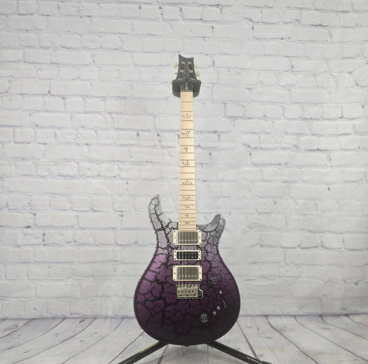 Paul Reed Smith PRS Guitars Swamp Ash Special Electric Guitar Sprayer's Choice Silver Fuscia Fade Crackle