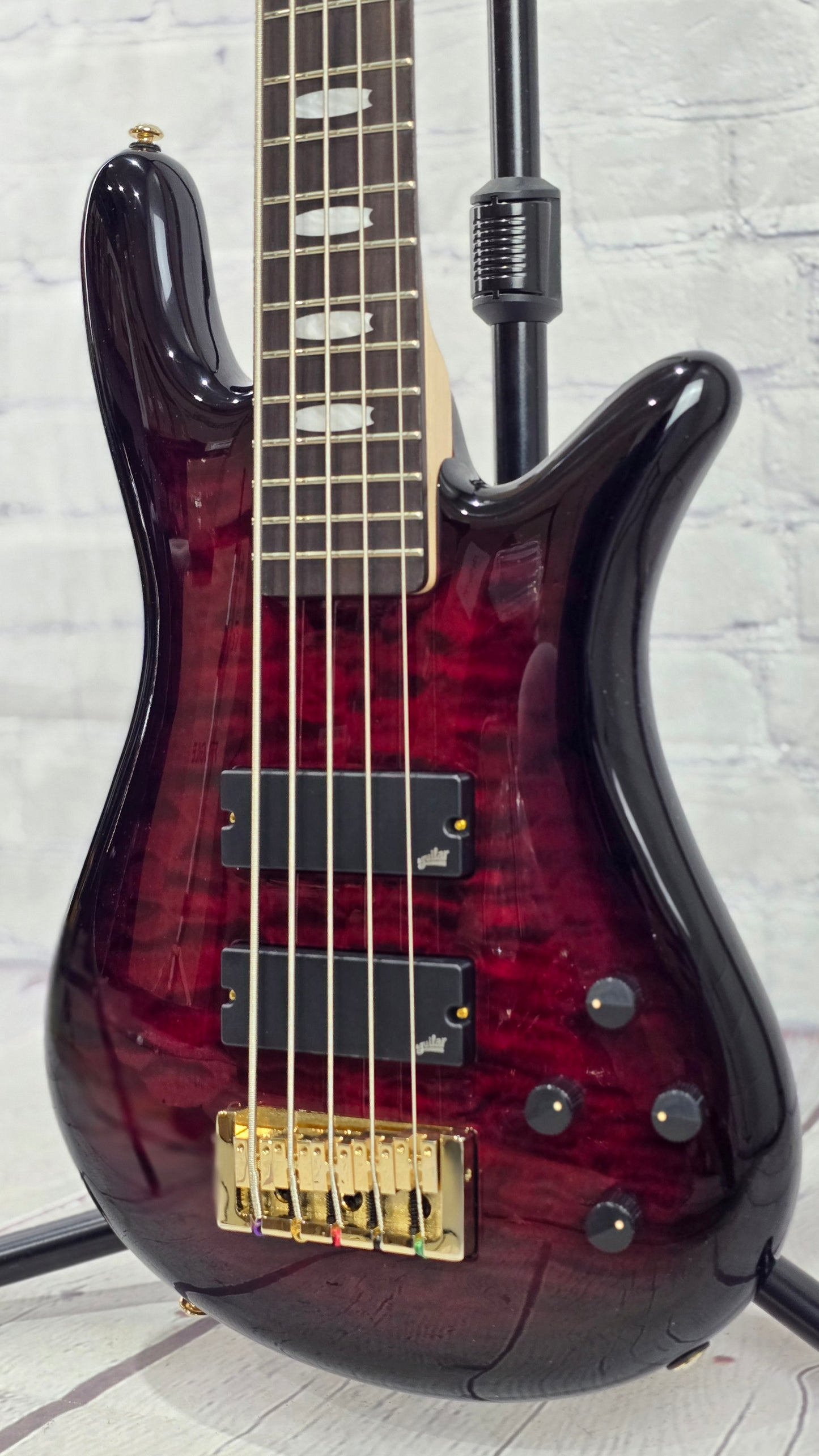 Spector NS Icon Bolt-On 5 String Bass Black Cherry Gloss