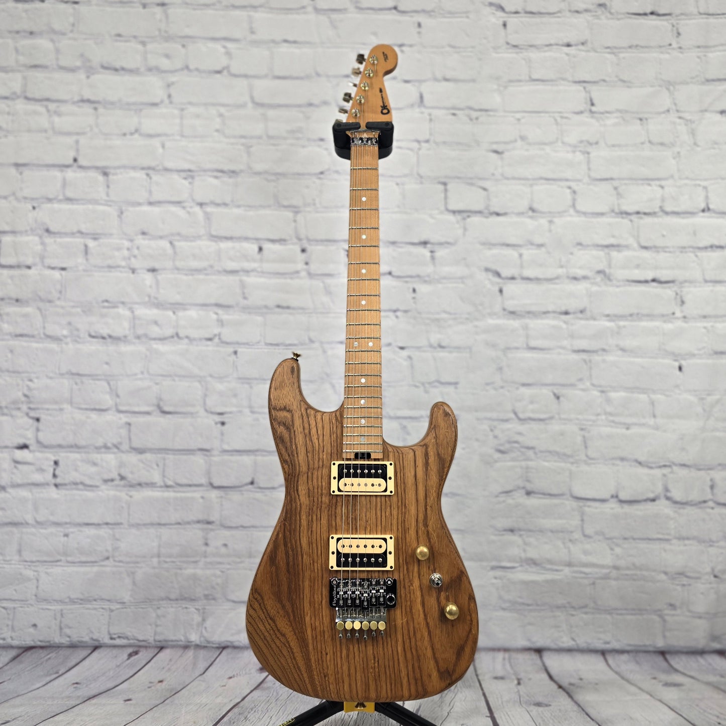 USED Charvel Custom Shop San Dimas Masterbuilt "Red Dave" 6 String Electric Guitar Roasted Ash Natural