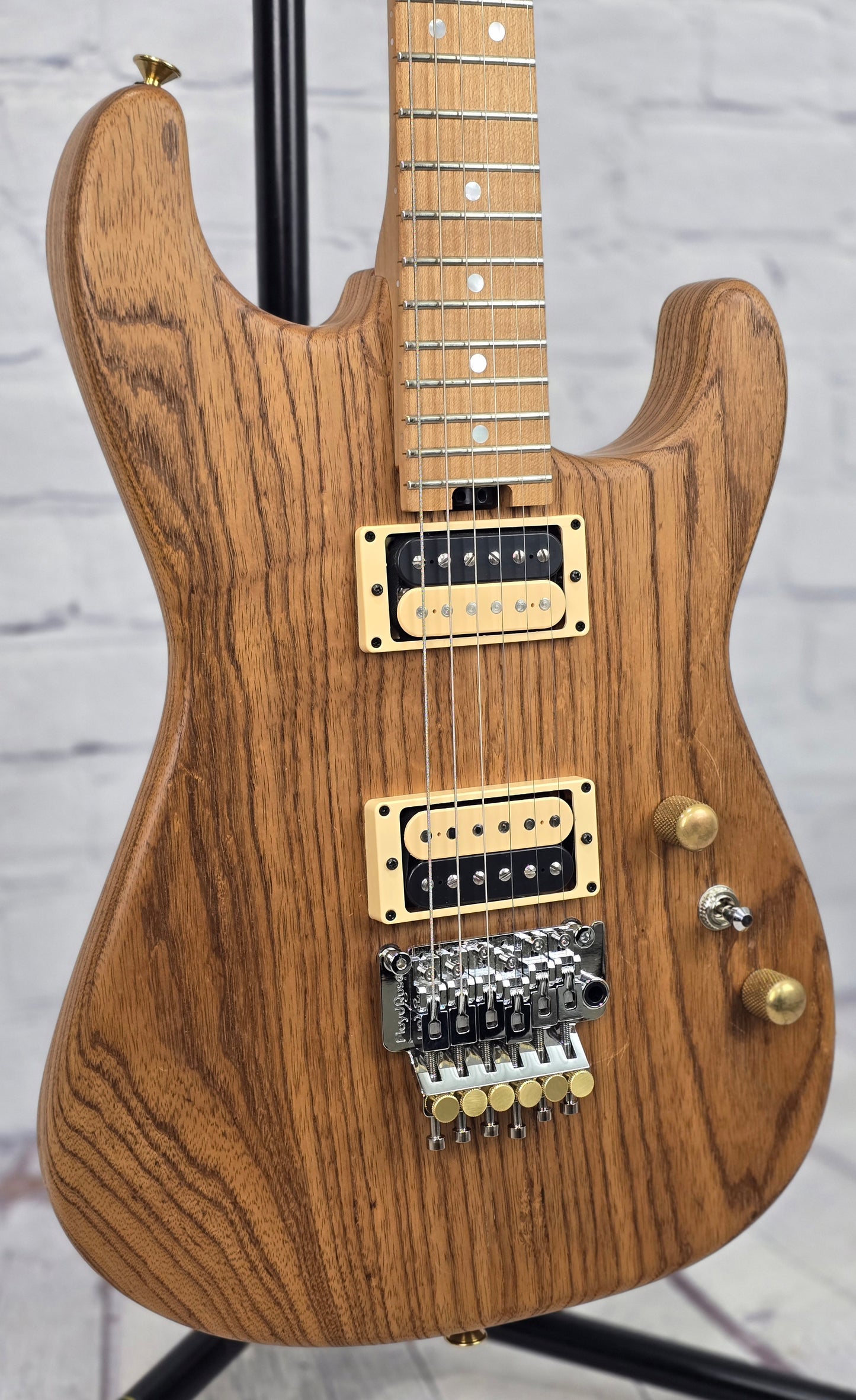 USED Charvel Custom Shop San Dimas Masterbuilt "Red Dave" 6 String Electric Guitar Roasted Ash Natural