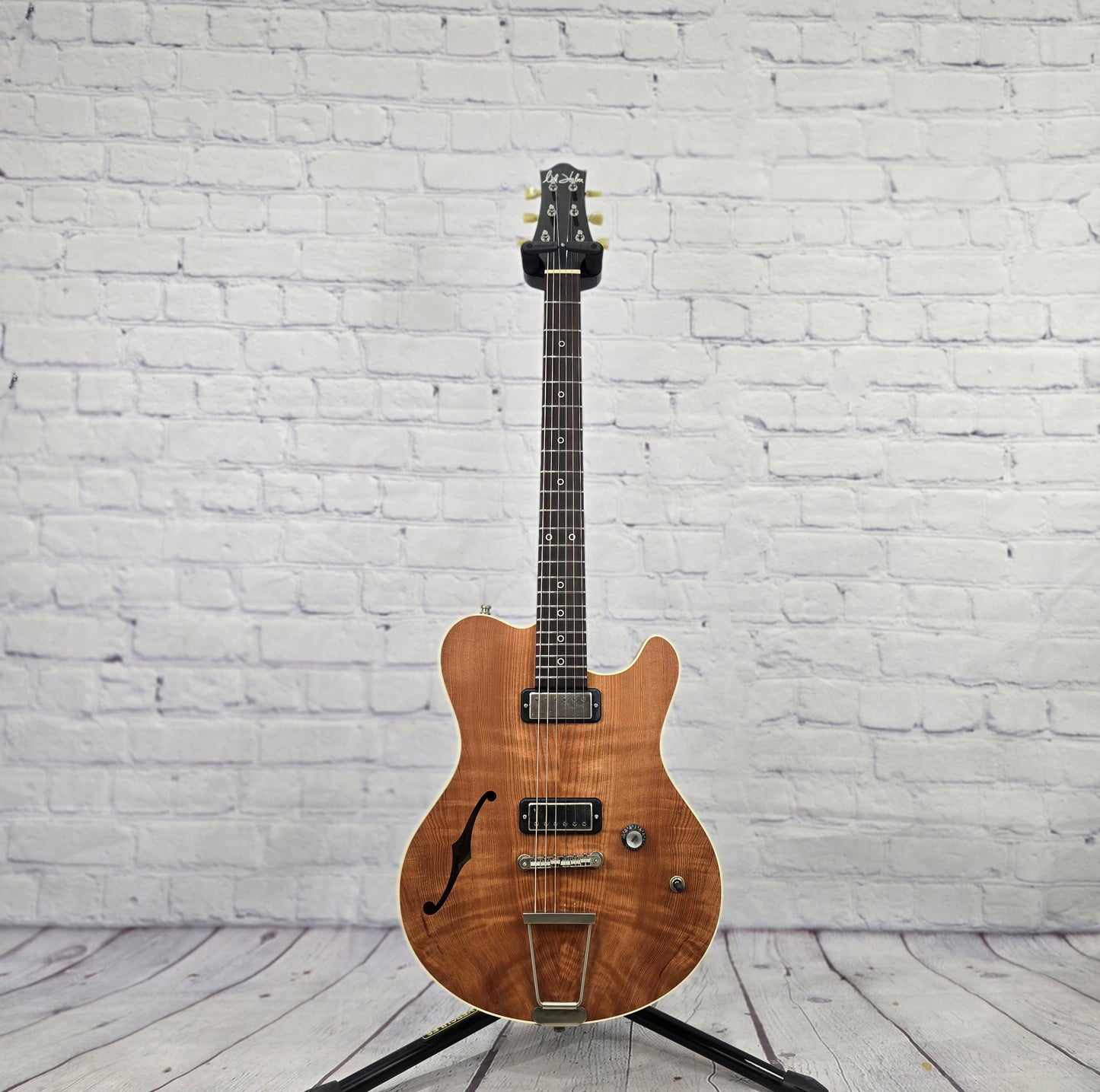 Nik Huber Guitars Adam Miller Signature Redwood Hollowbody 6 String Electric Guitar Natural Semi-Gloss