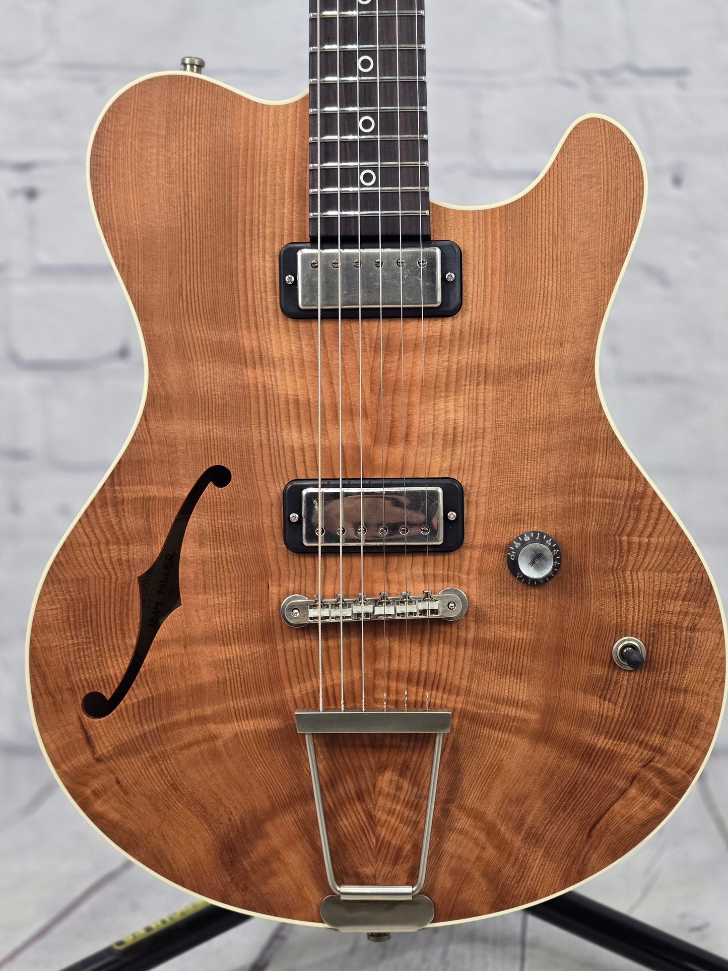 Nik Huber Guitars Adam Miller Signature Redwood Hollowbody 6 String Electric Guitar Natural Semi-Gloss