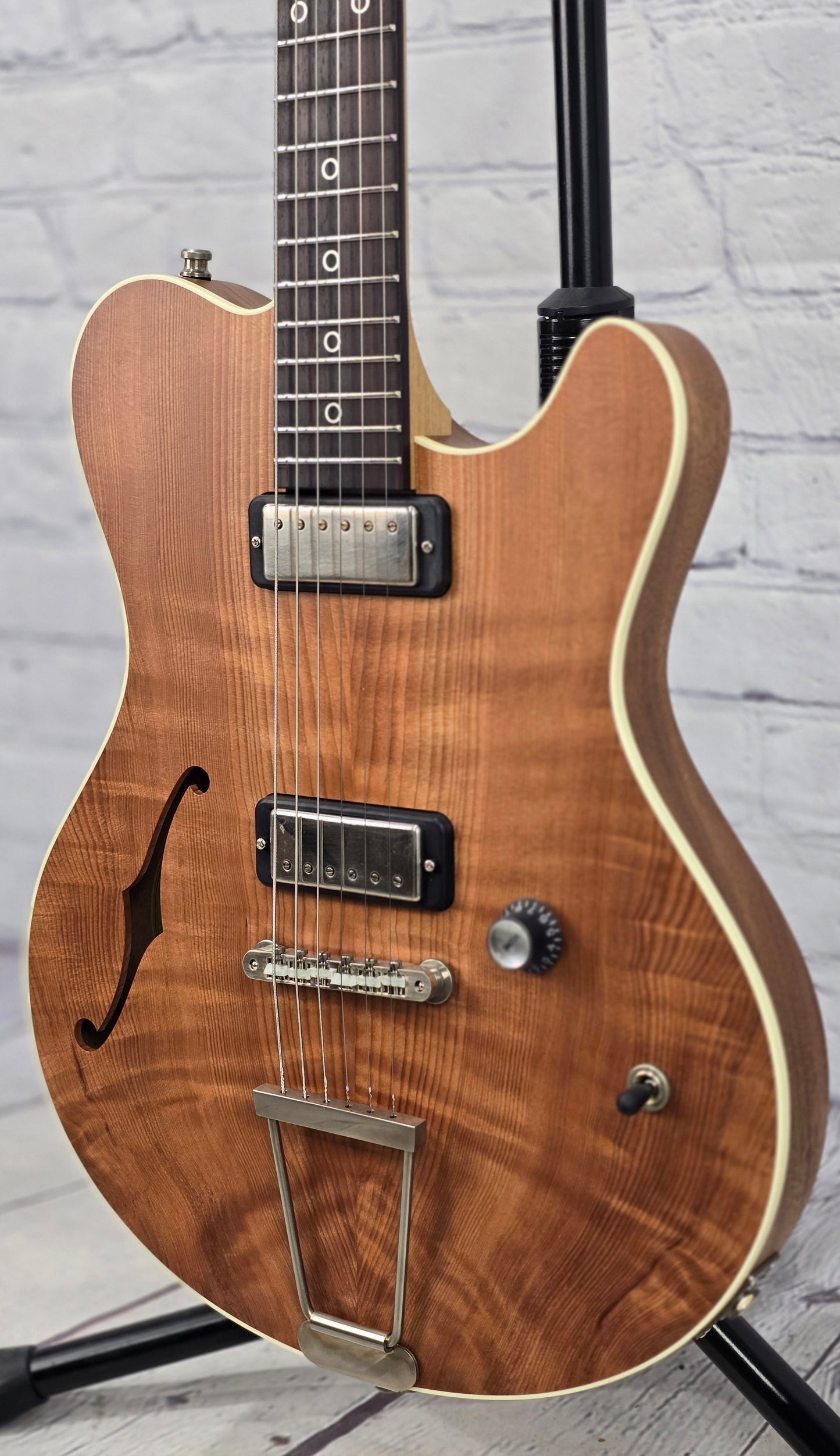 Nik Huber Guitars Adam Miller Signature Redwood Hollowbody 6 String Electric Guitar Natural Semi-Gloss