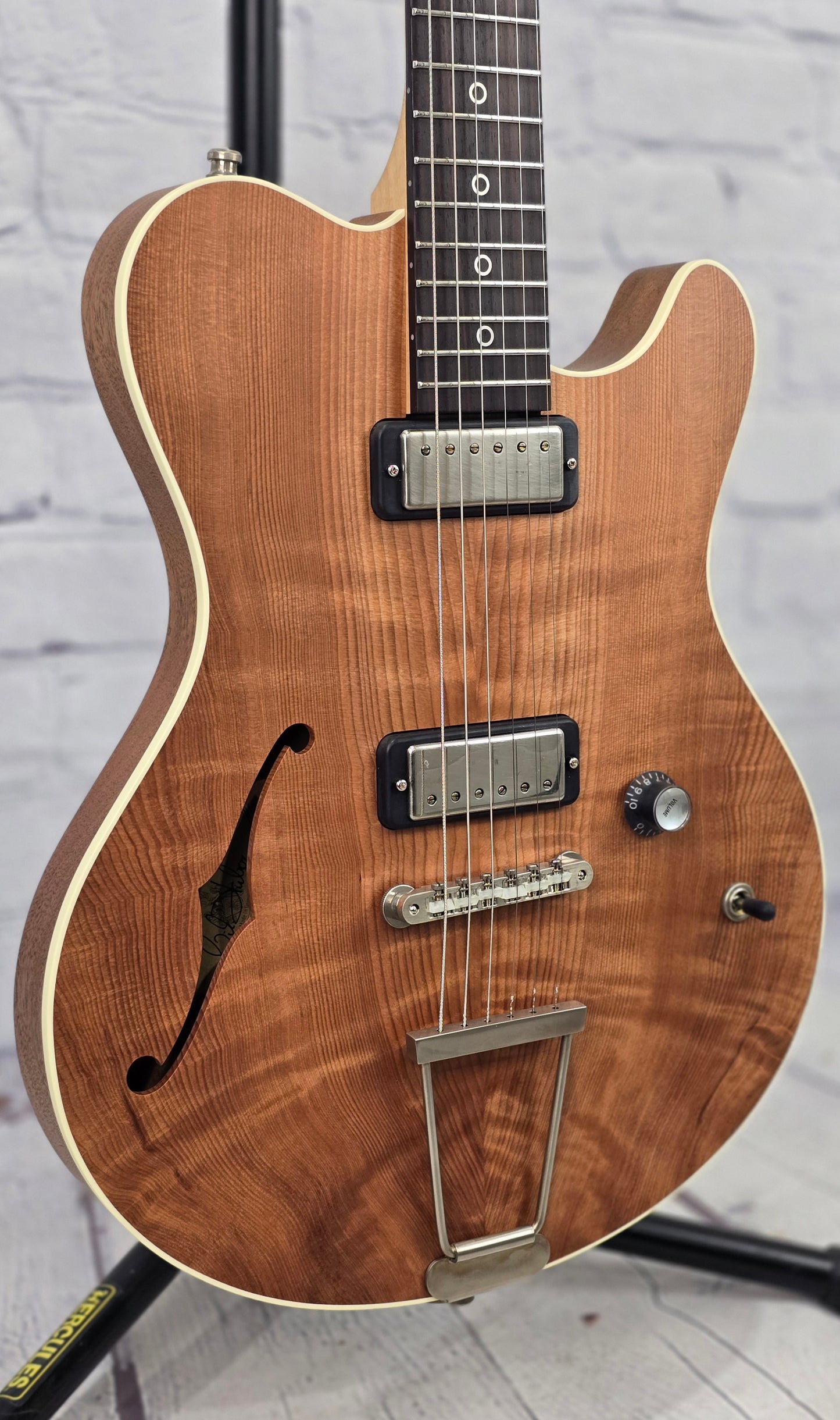 Nik Huber Guitars Adam Miller Signature Redwood Hollowbody 6 String Electric Guitar Natural Semi-Gloss