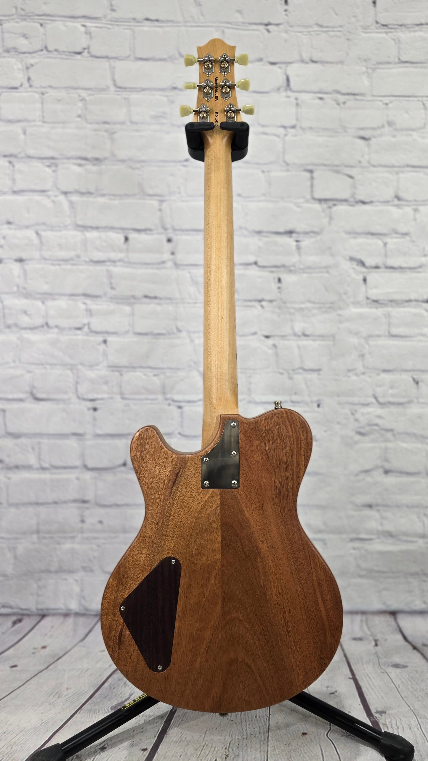 Nik Huber Guitars Adam Miller Signature Redwood Hollowbody 6 String Electric Guitar Natural Semi-Gloss
