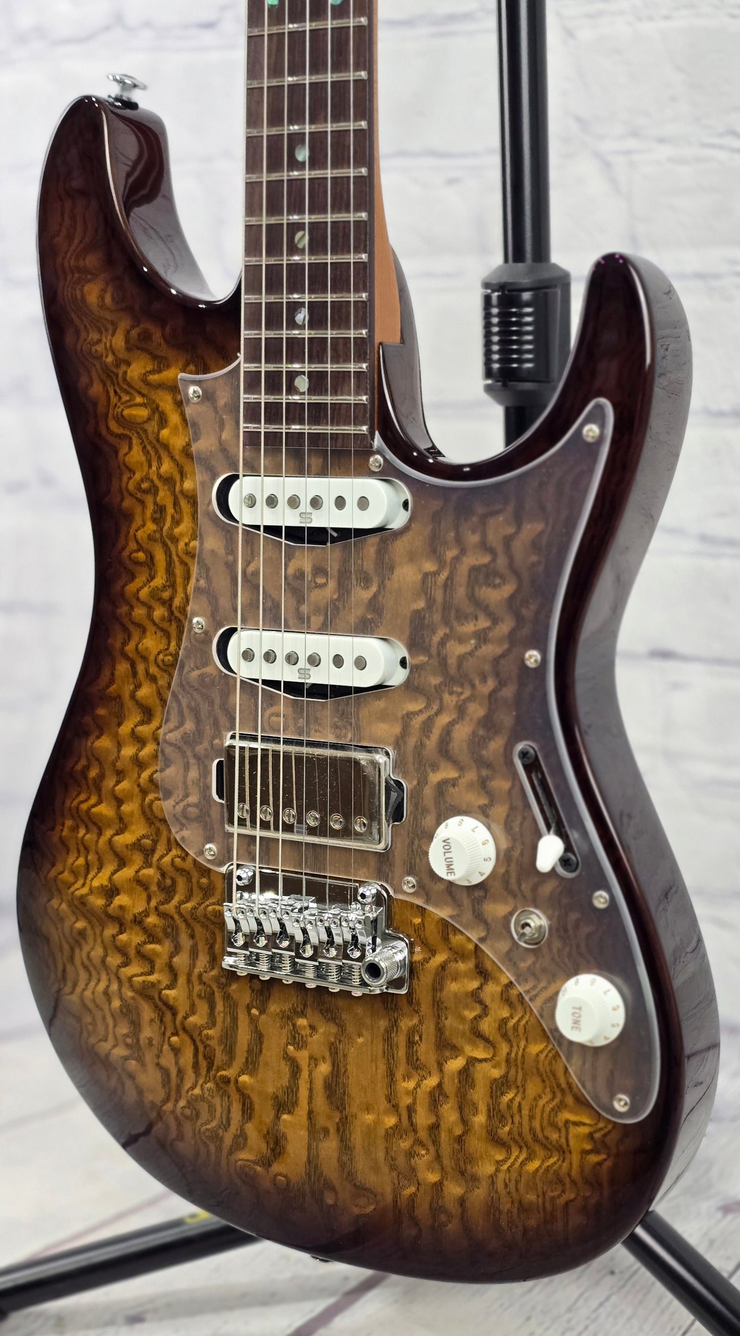 Ibanez Prestige AZ2204NJA TS Limited Edition 6 String Electric Guitar Japanese Ash Tobacco Sunburst