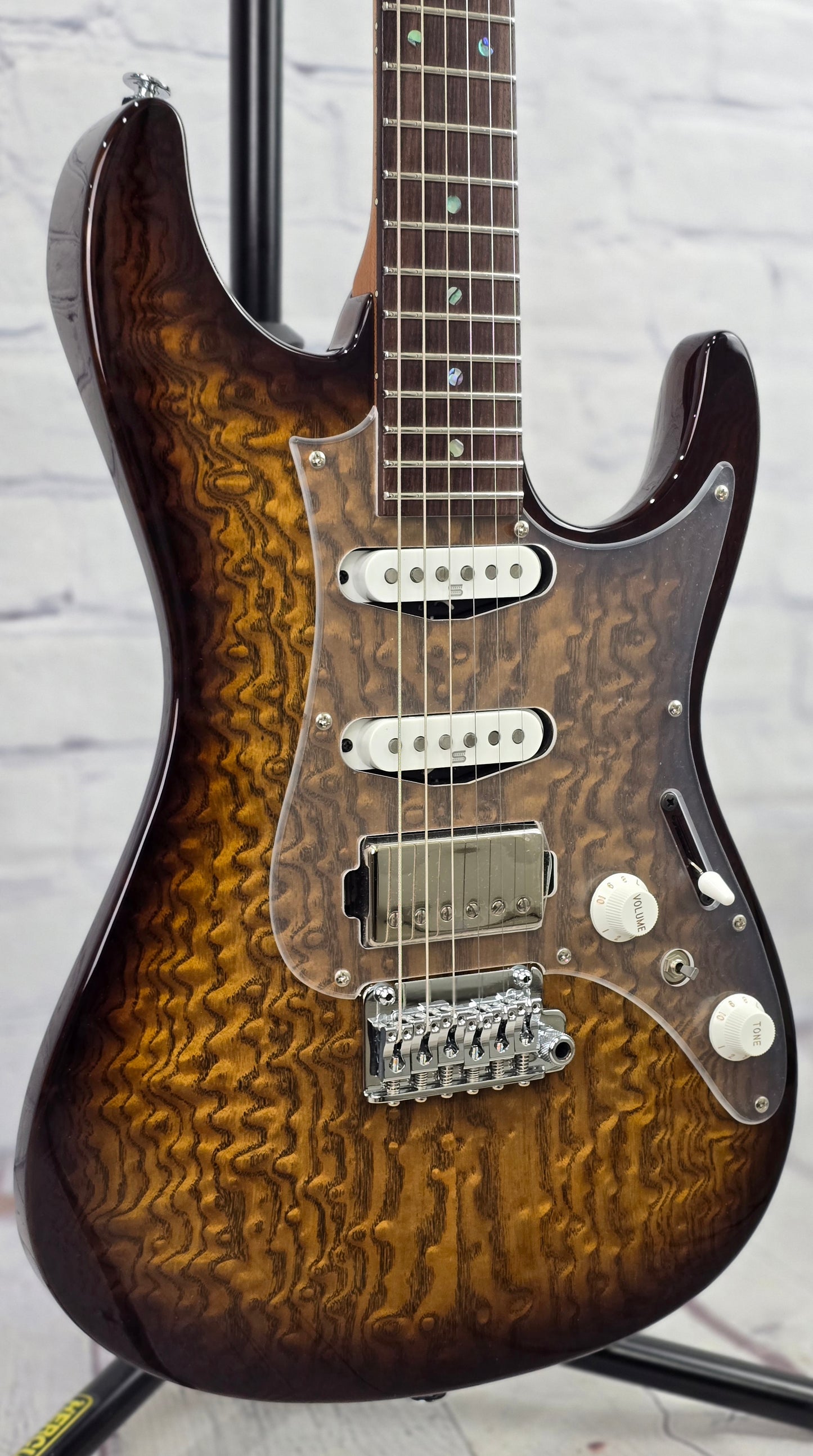 Ibanez Prestige AZ2204NJA TS Limited Edition 6 String Electric Guitar Japanese Ash Tobacco Sunburst