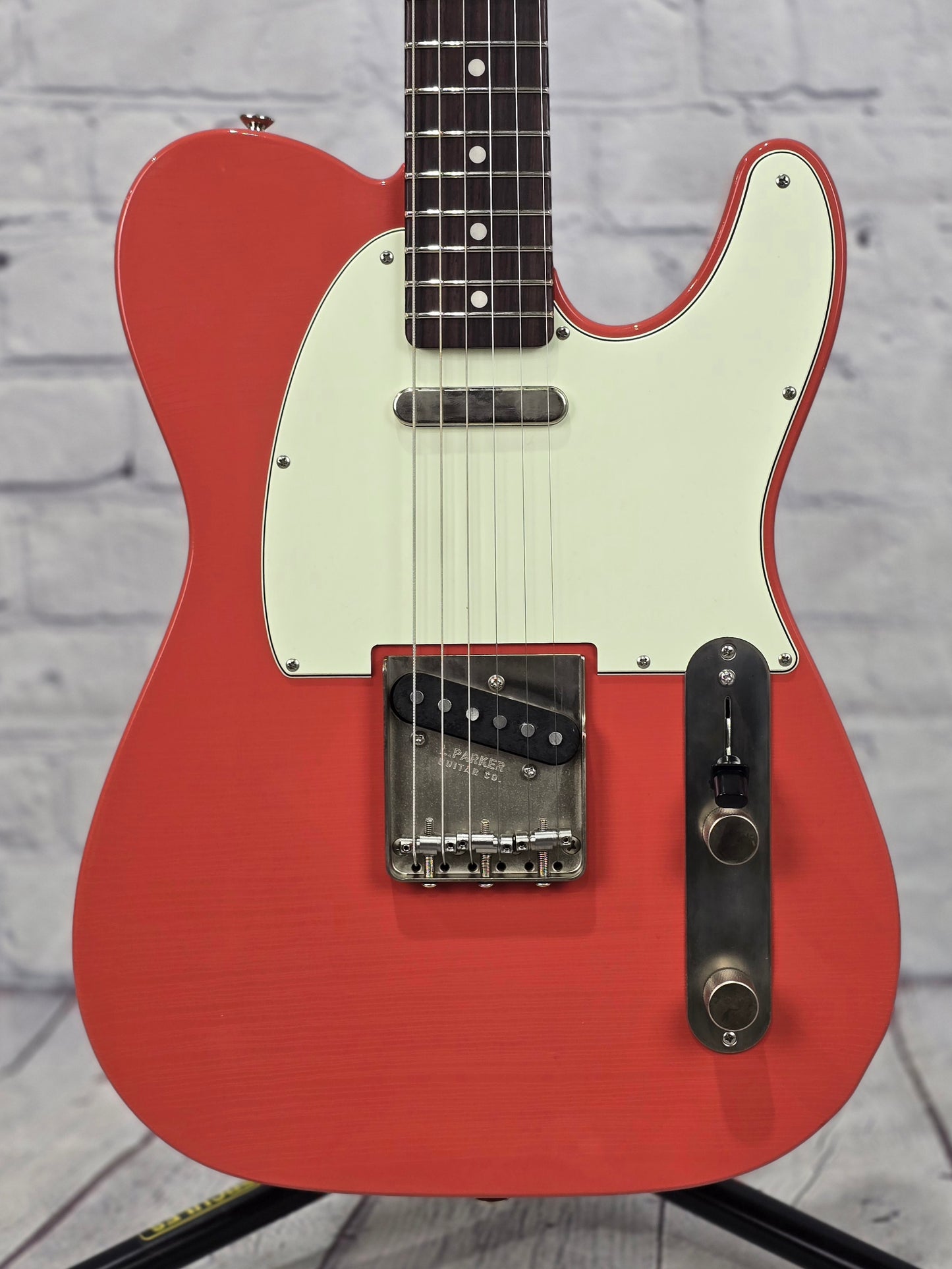 Lewis Parker Guitars Signature T 6 String Electric Guitar Tahitian Coral Light Distress