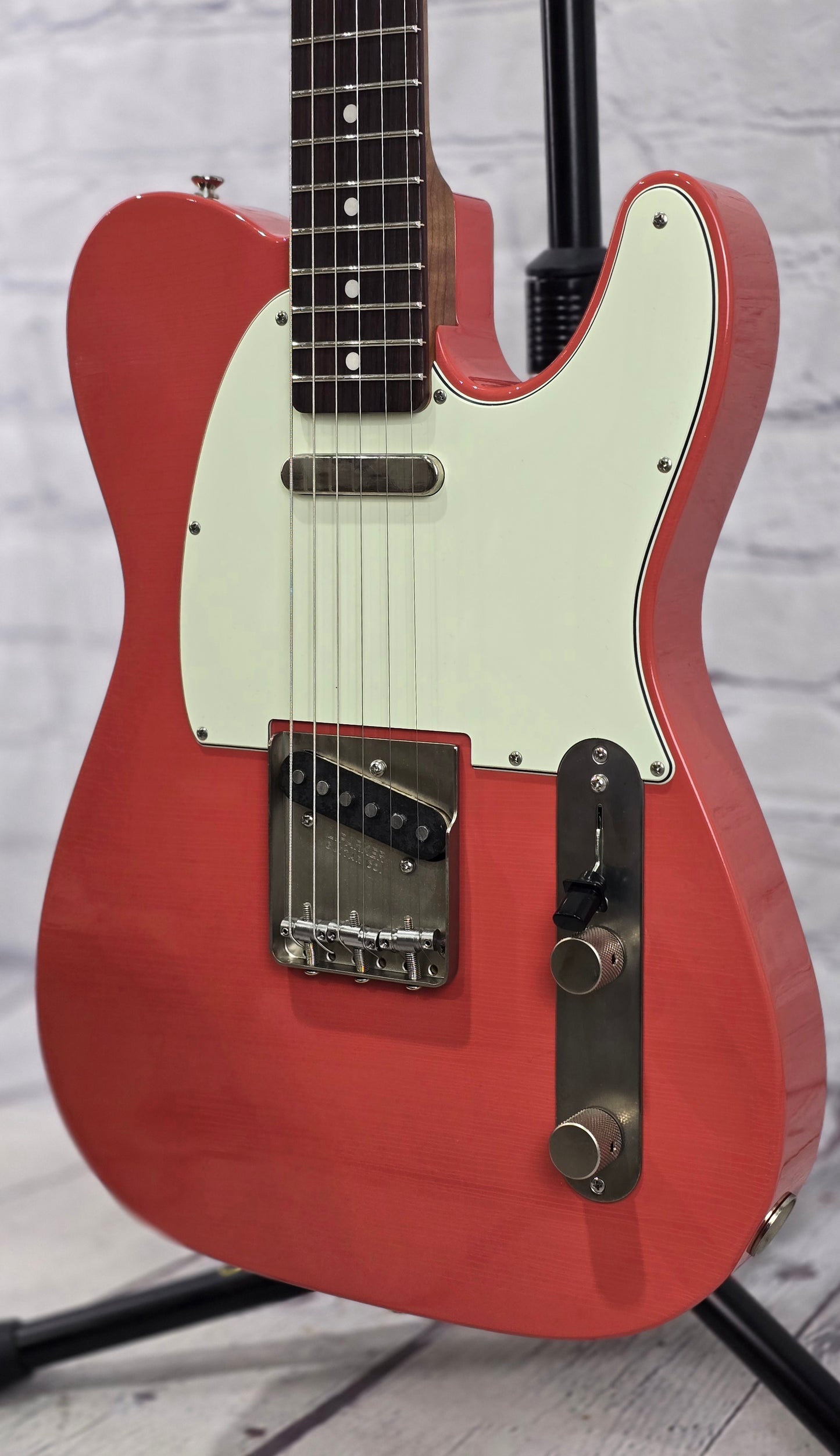 Lewis Parker Guitars Signature T 6 String Electric Guitar Tahitian Coral Light Distress