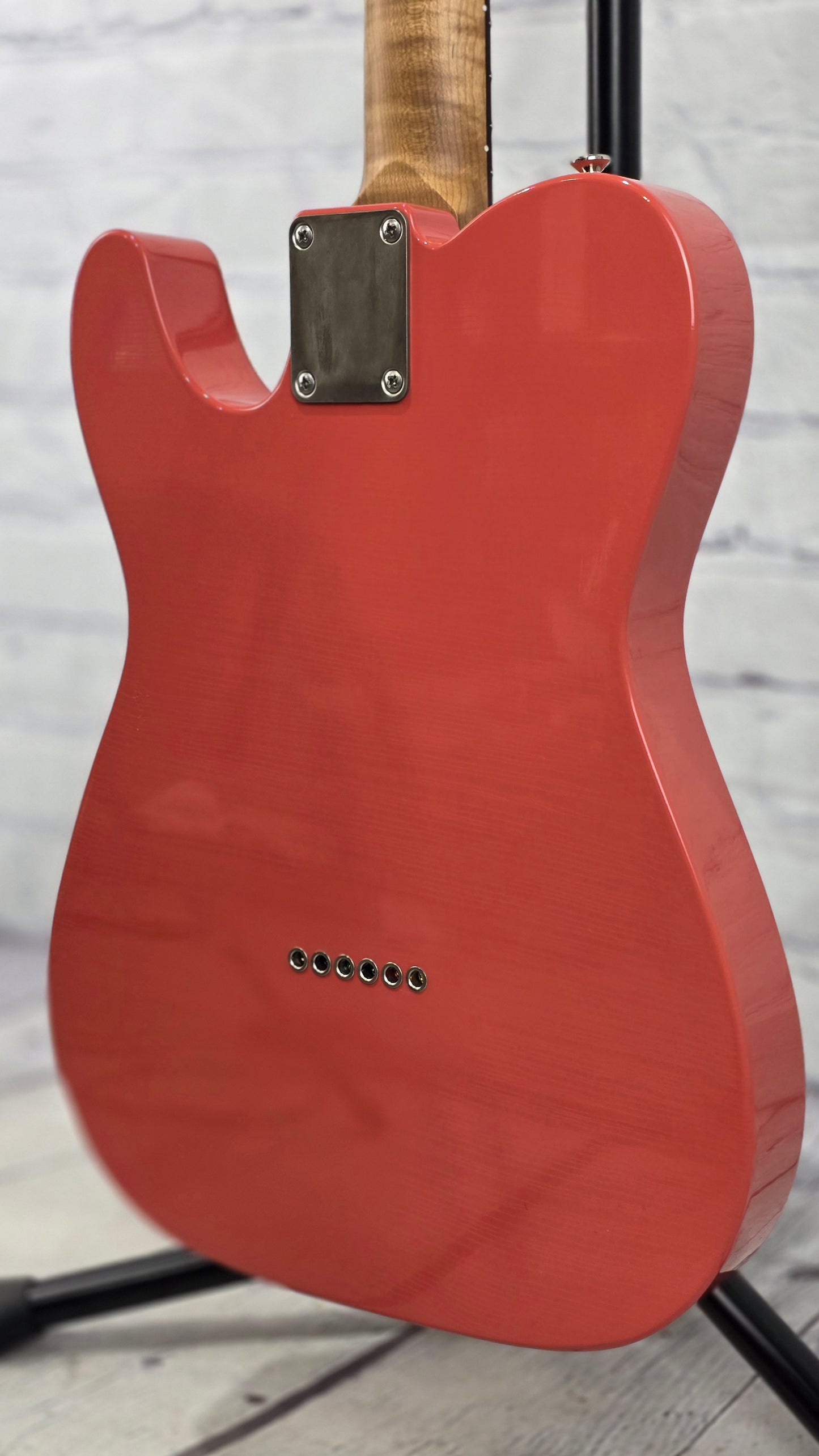 Lewis Parker Guitars Signature T 6 String Electric Guitar Tahitian Coral Light Distress