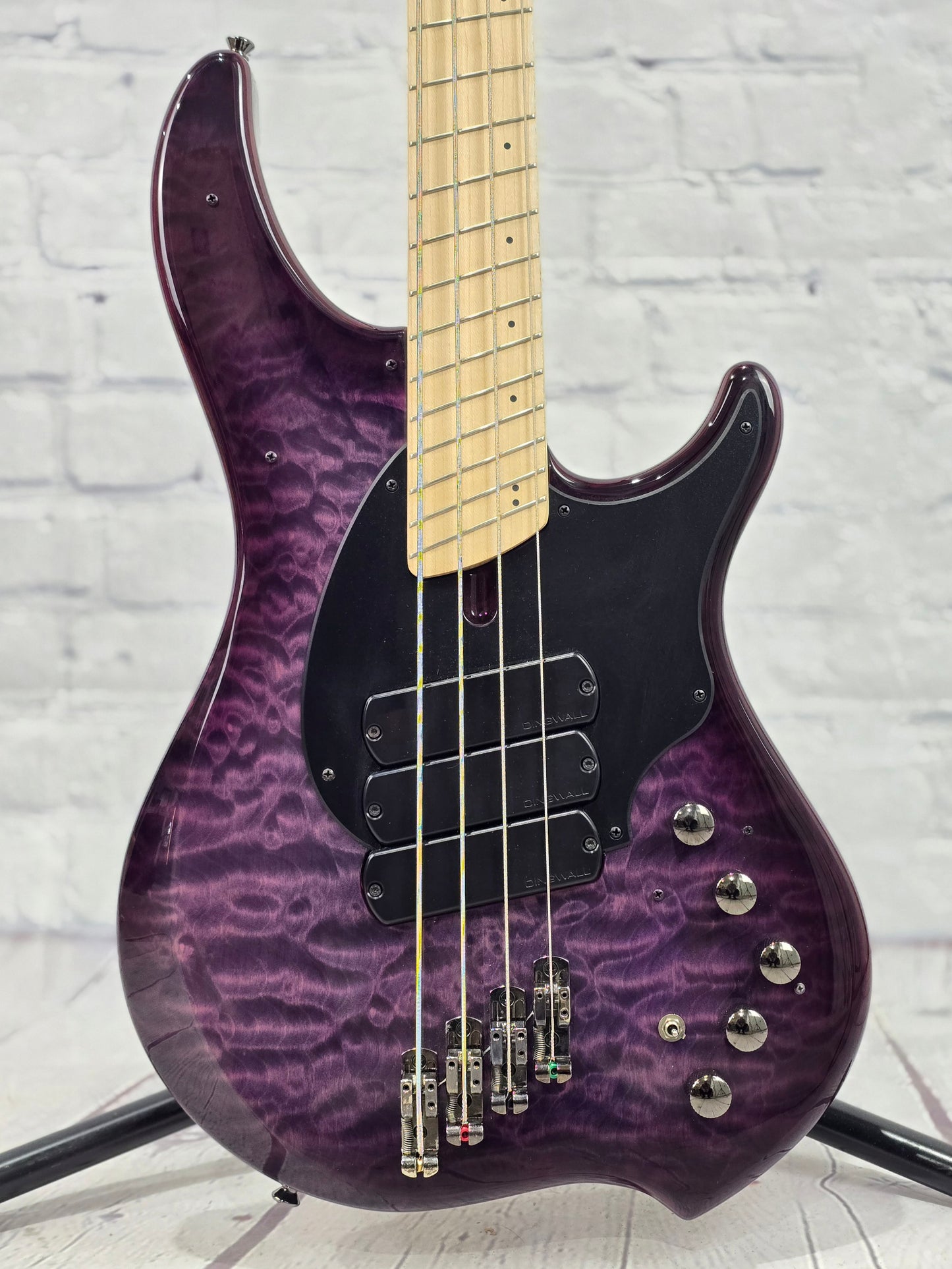 USED Dingwall Combustion C3 Nashville Edition 4 String Multiscale Bass Ultra Violet Quilt