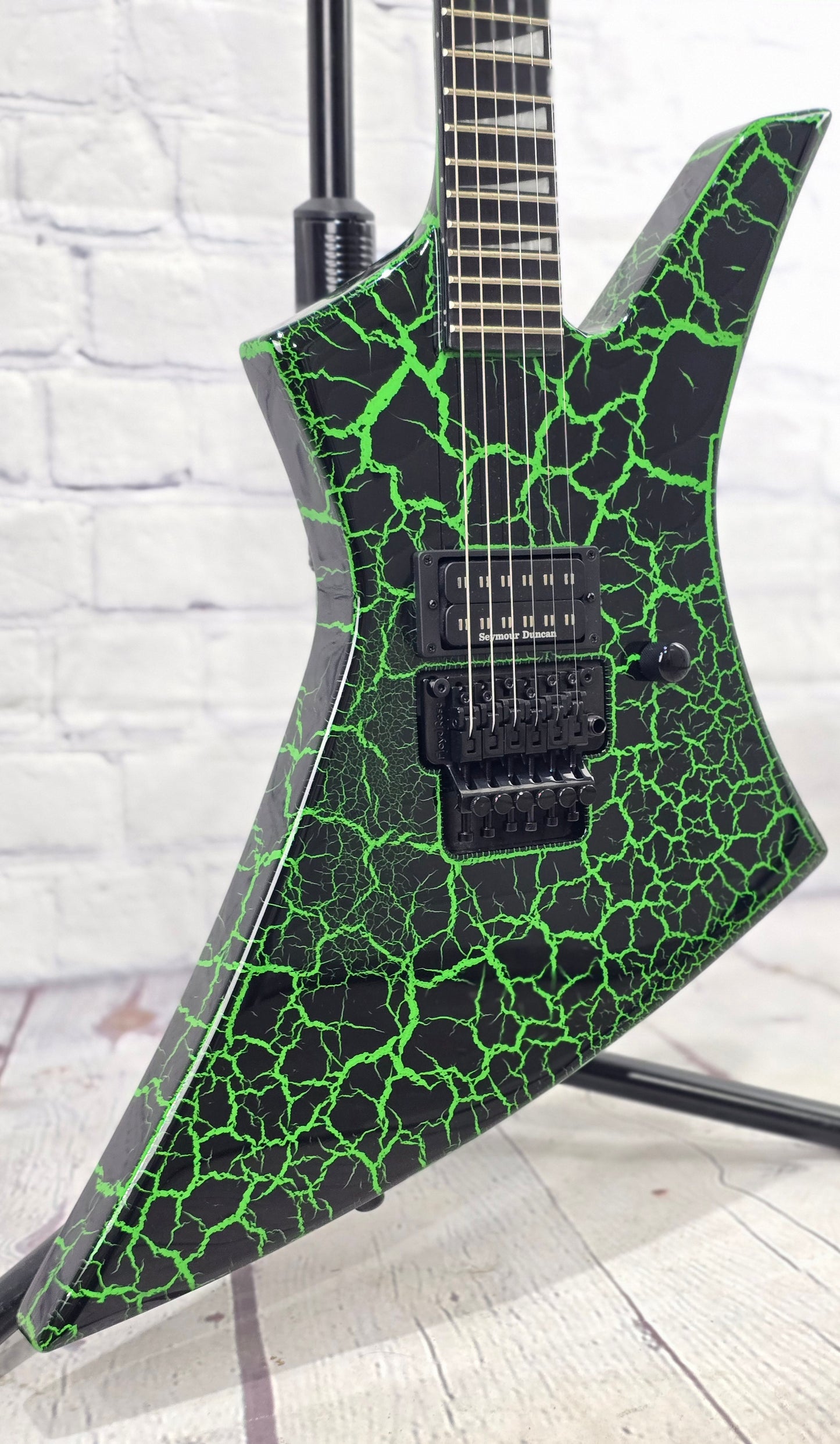 Jackson Guitars Pro Series Signature Brandon Ellis Kelly 6 String Electric Guitar Green Crackle