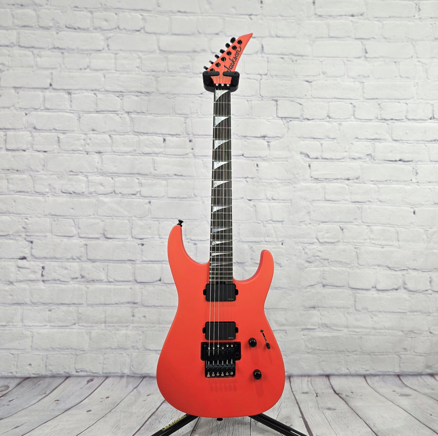 Jackson Guitars American Series Soloist SL2MG HT 6 String Electric Guitar Satin Lambo Orange