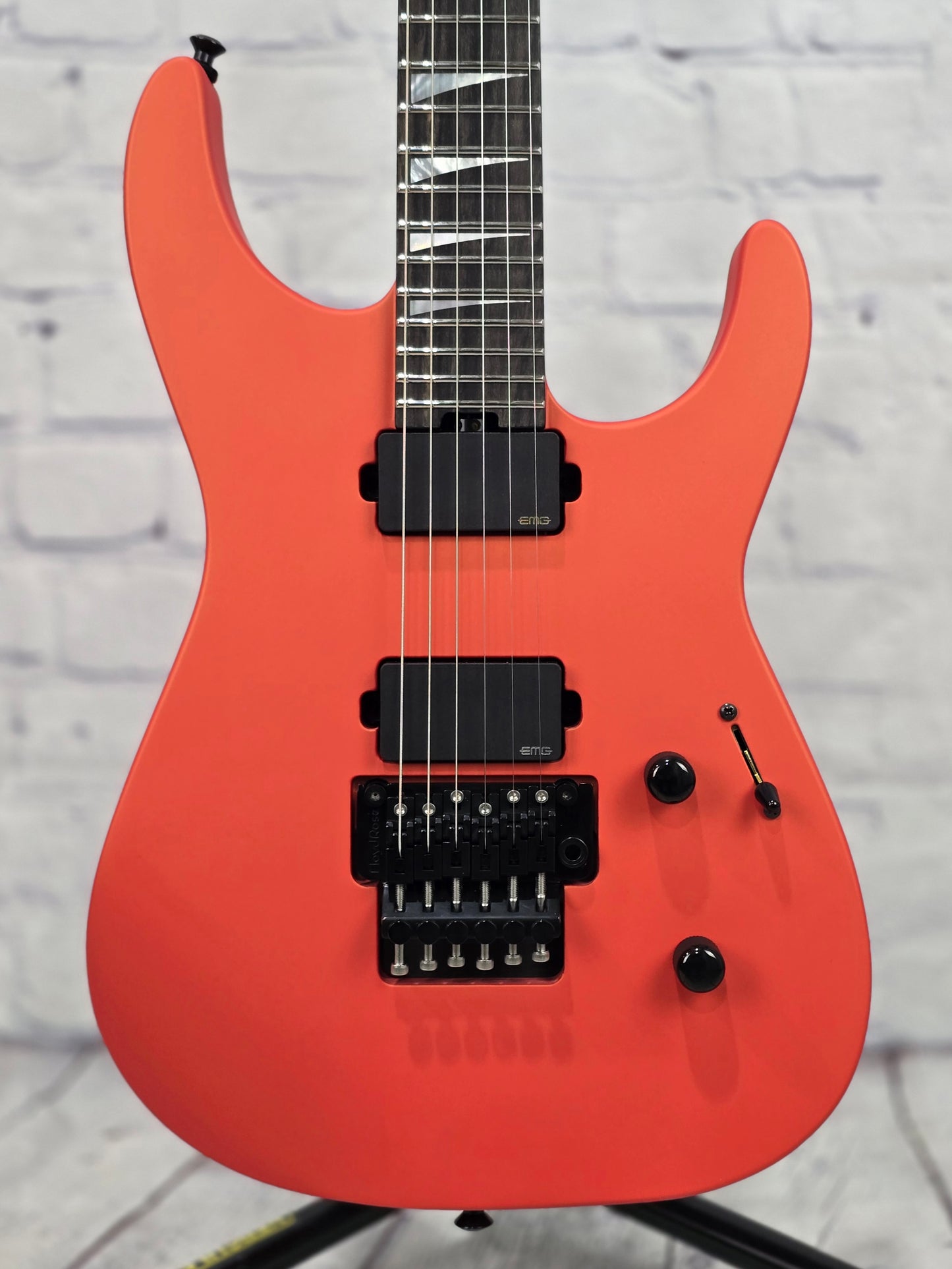 Jackson Guitars American Series Soloist SL2MG HT 6 String Electric Guitar Satin Lambo Orange