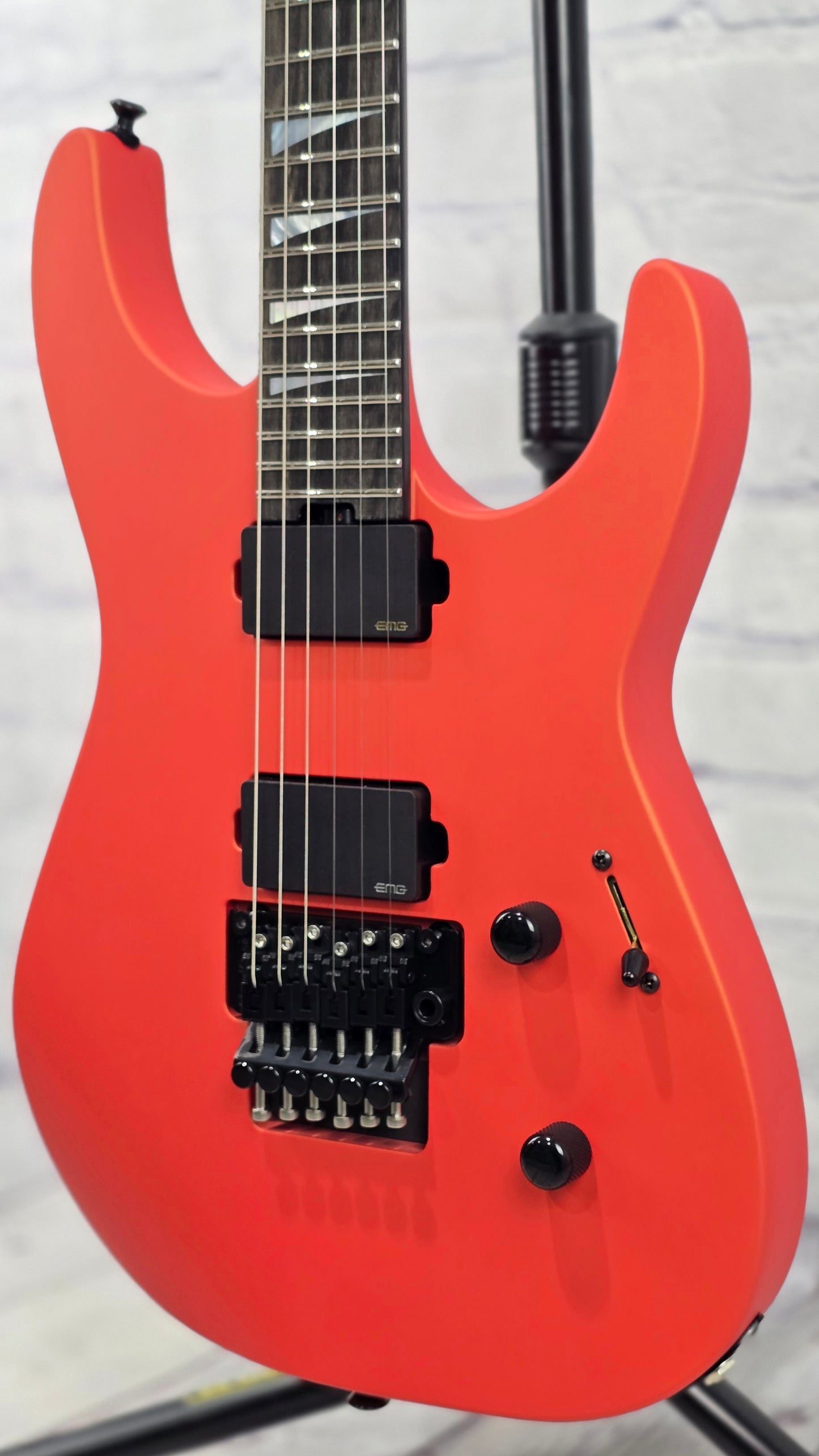 Jackson Guitars American Series Soloist SL2MG HT 6 String Electric Guitar Satin Lambo Orange