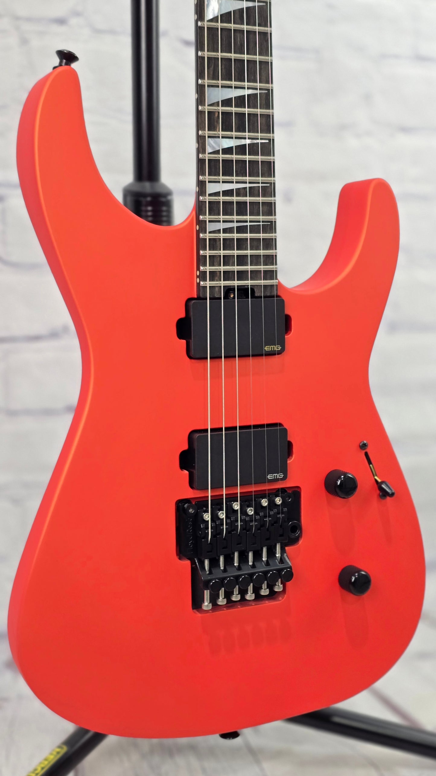 Jackson Guitars American Series Soloist SL2MG HT 6 String Electric Guitar Satin Lambo Orange