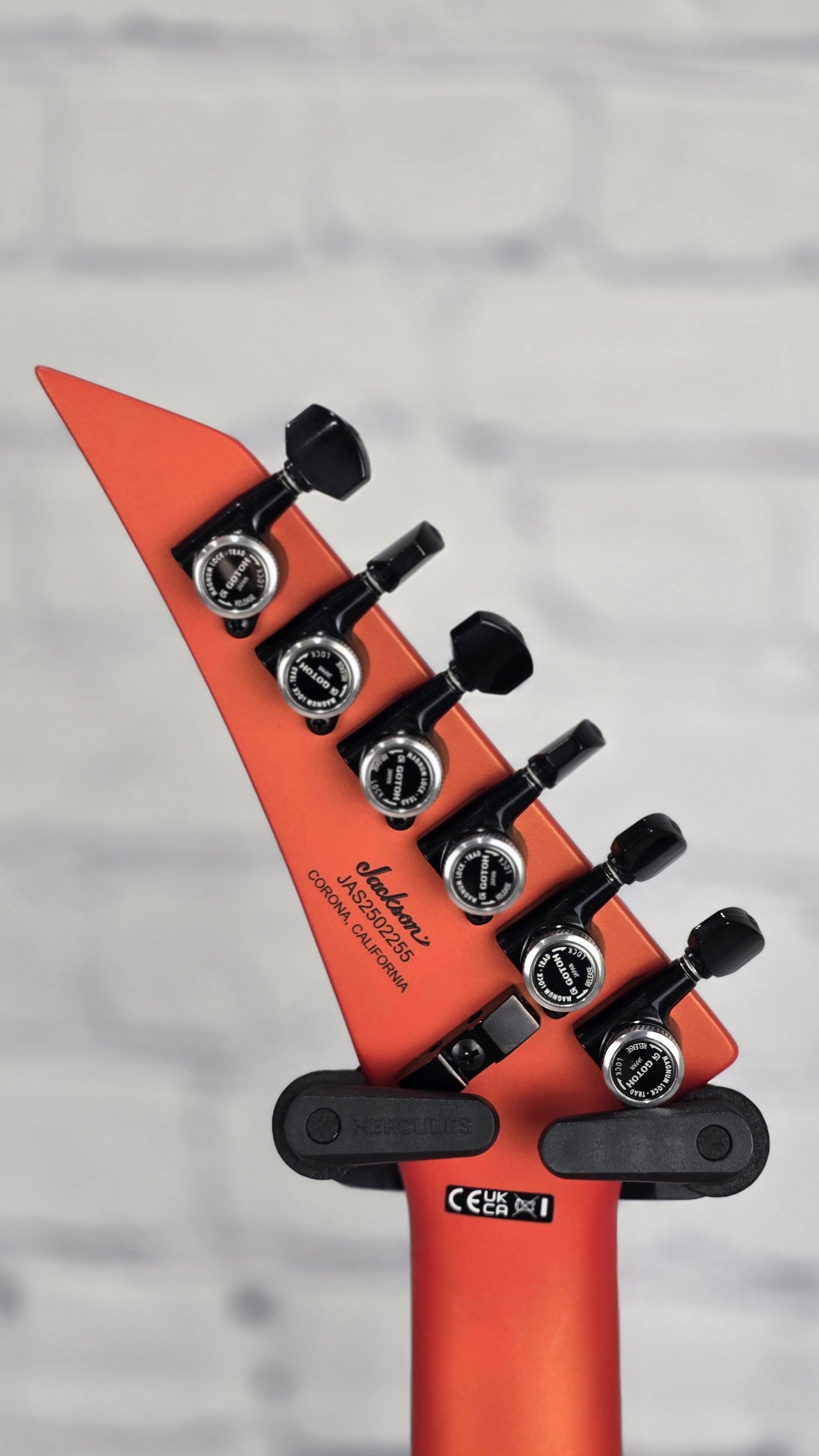 Jackson Guitars American Series Soloist SL2MG HT 6 String Electric Guitar Satin Lambo Orange