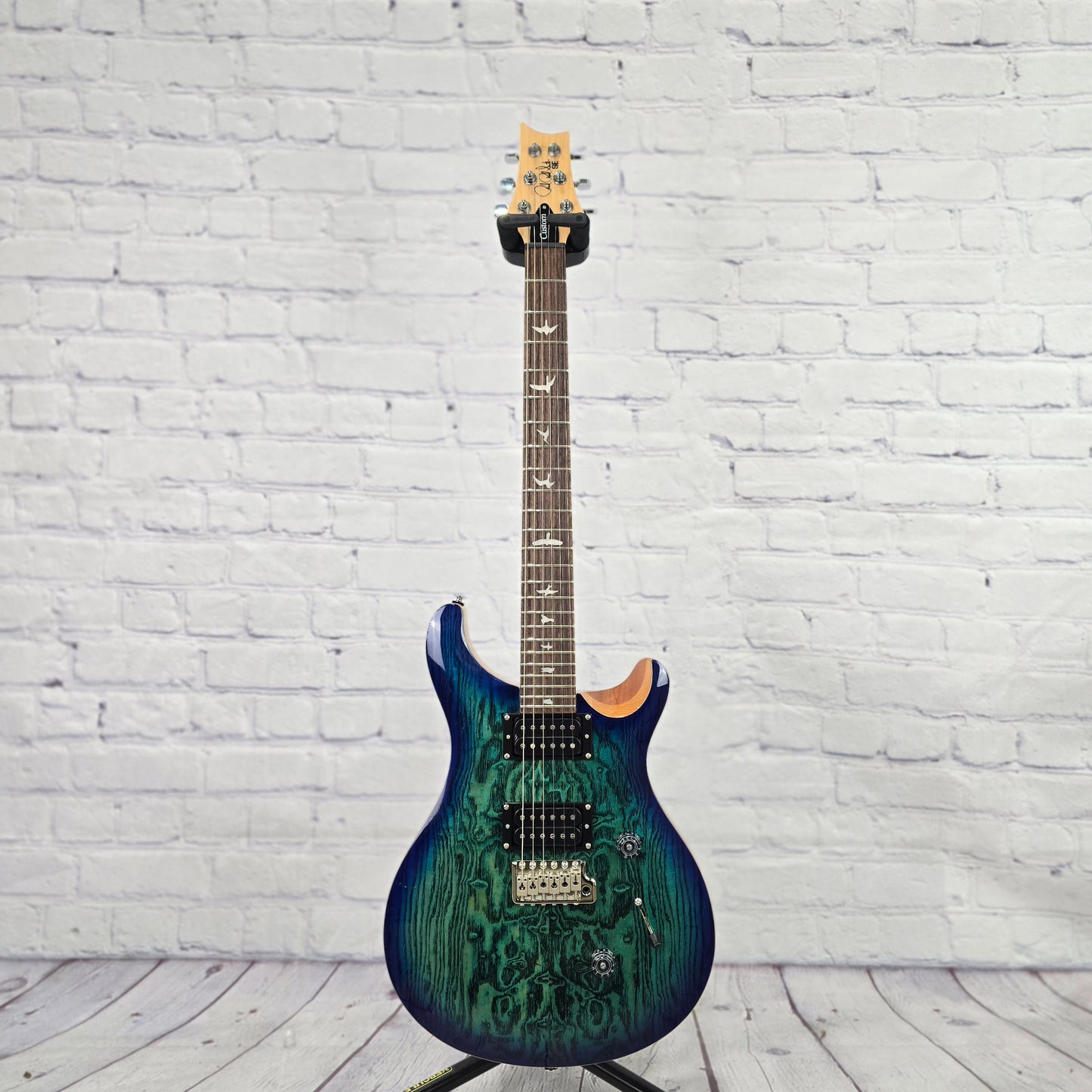 Paul Reed Smith PRS SE Custom 24 Burled Ash Limited Edition Electric Guitar Lake Blue