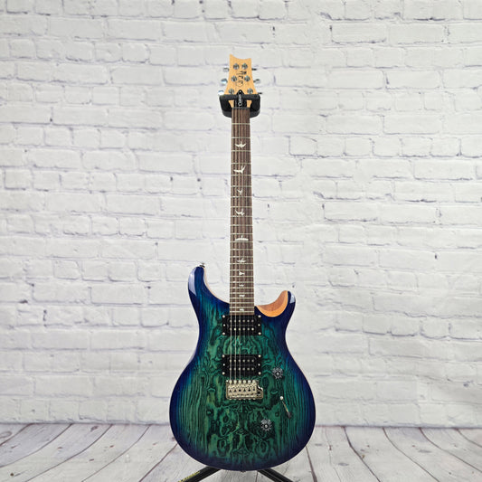 Paul Reed Smith PRS SE Custom 24 Burled Ash Limited Edition Electric Guitar Lake Blue